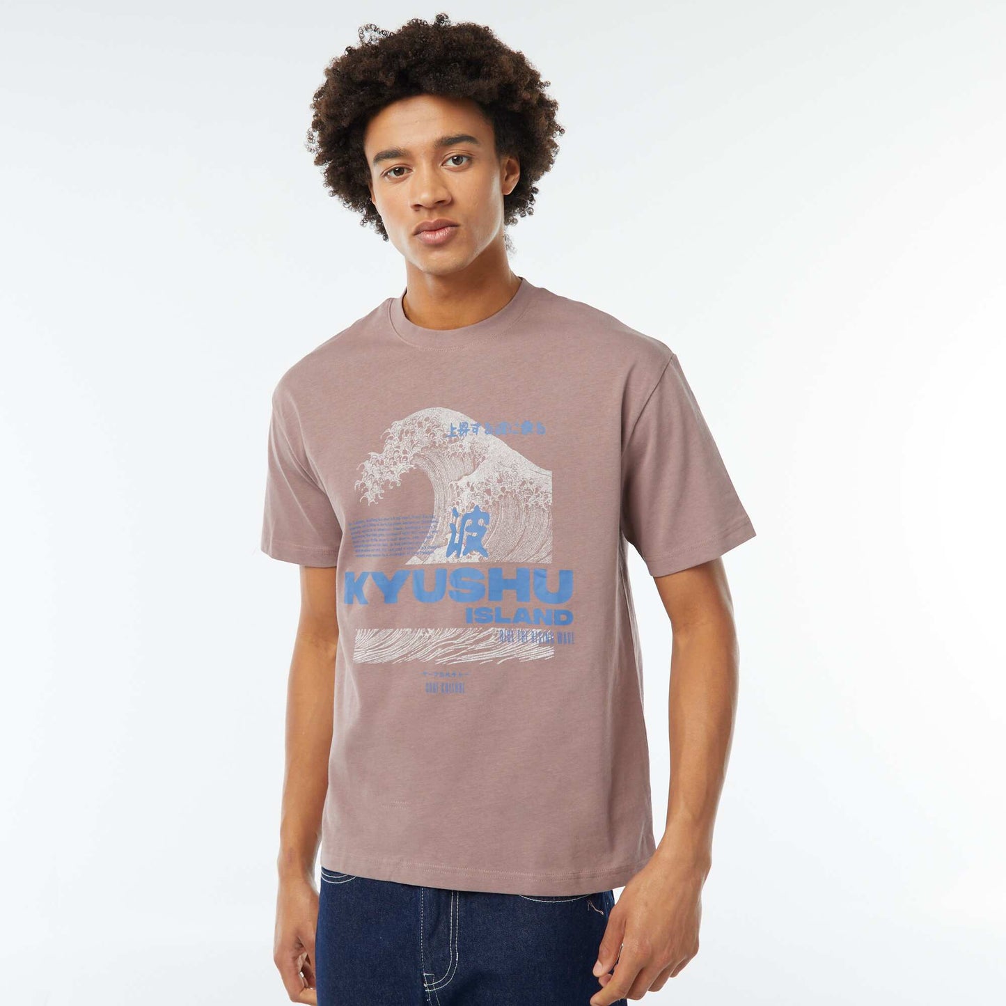 T-shirt imprimé imprimé manches courtes ROSE