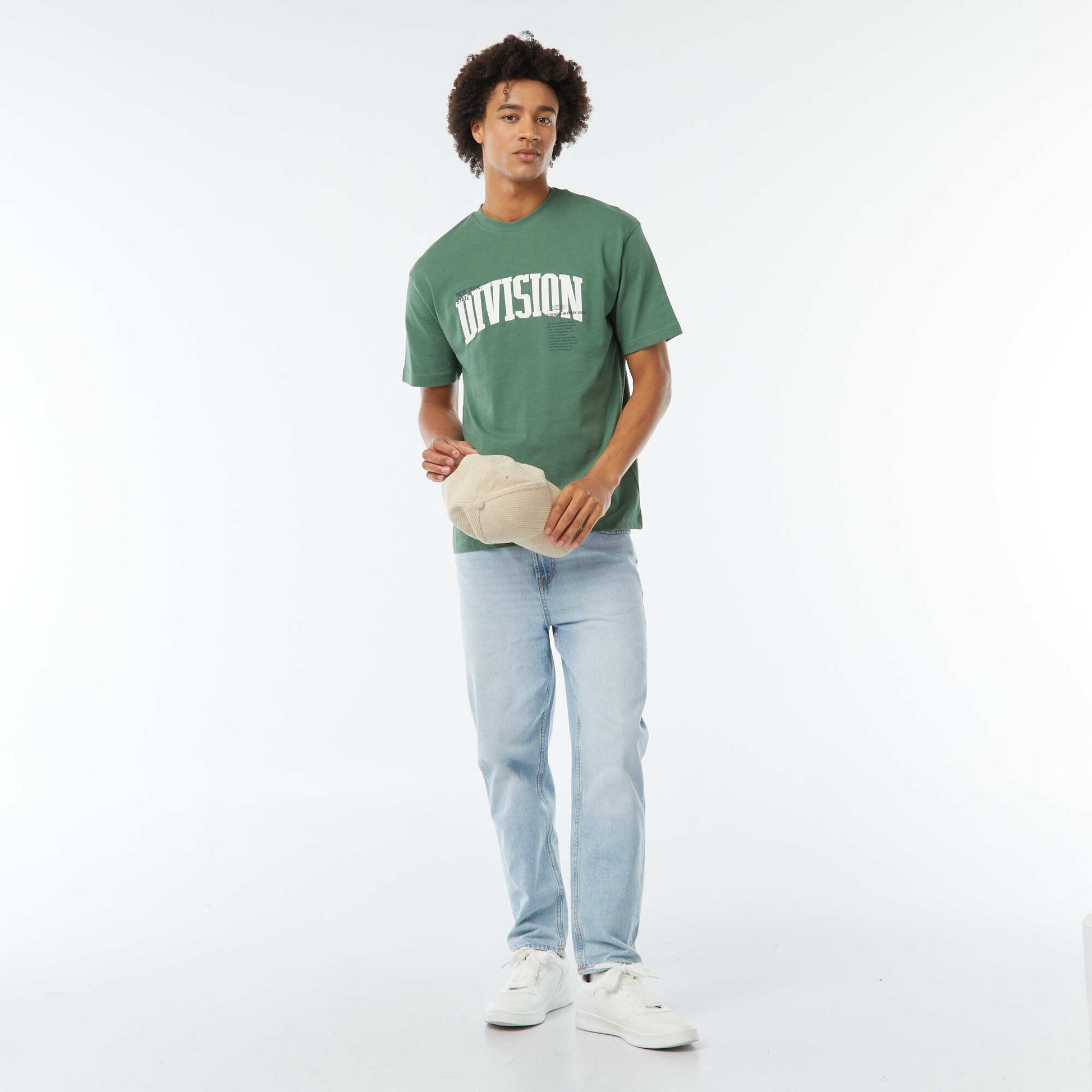 T-shirt imprimé imprimé manches courtes VERT