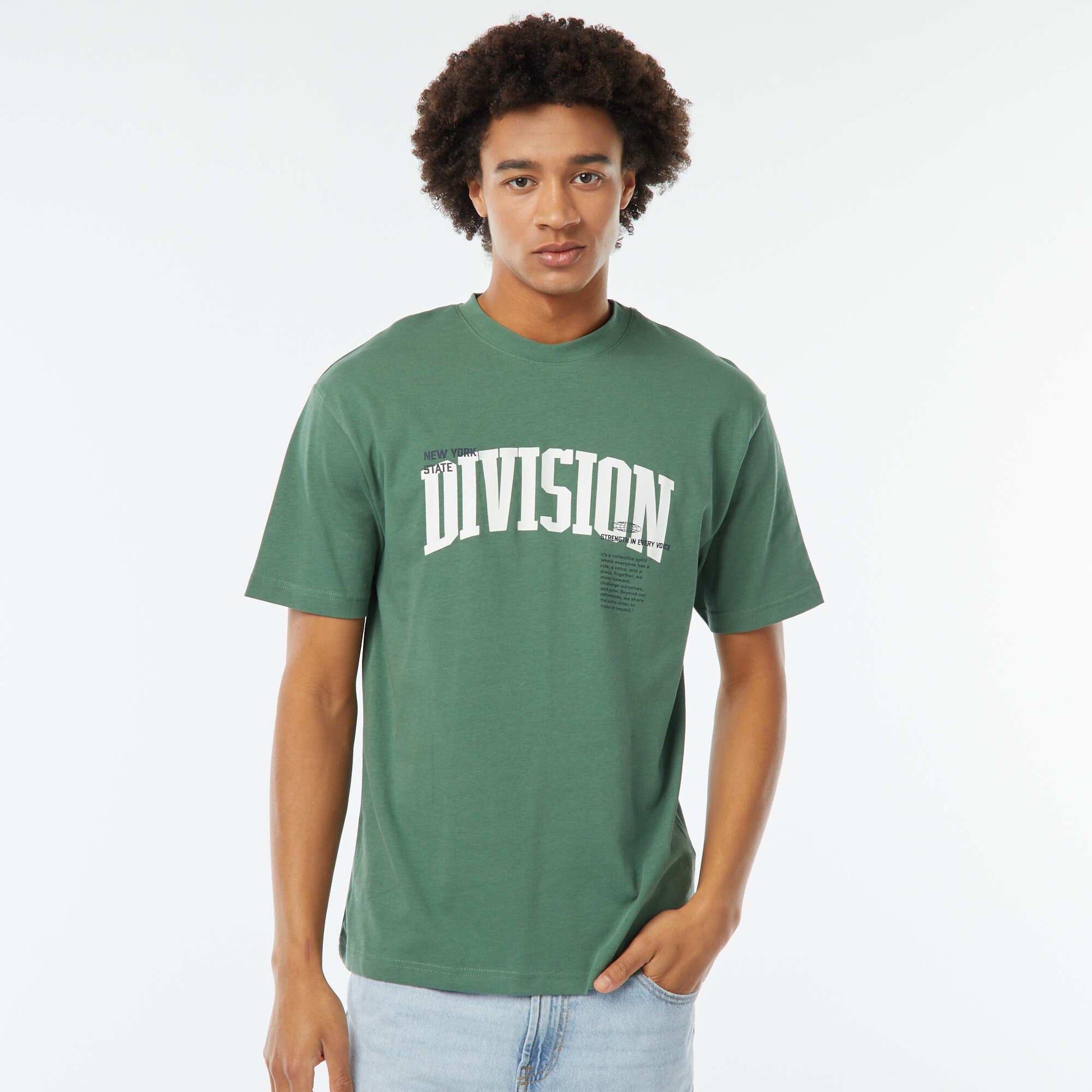 T-shirt imprimé imprimé manches courtes VERT