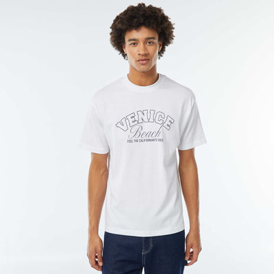 T-shirt imprimé imprimé manches courtes BLANC