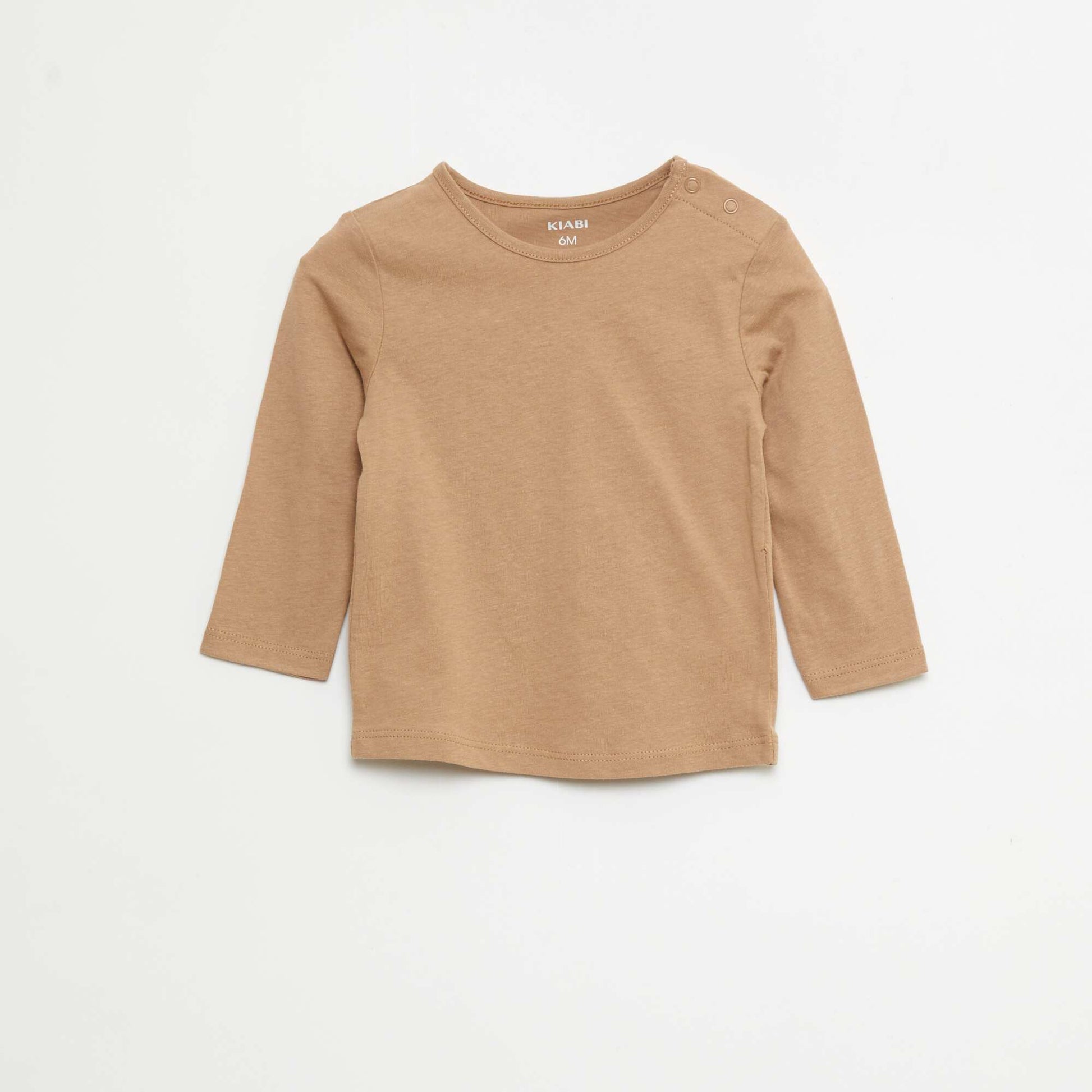 Lot de 5 t-shirts unis à manches longues BLANC