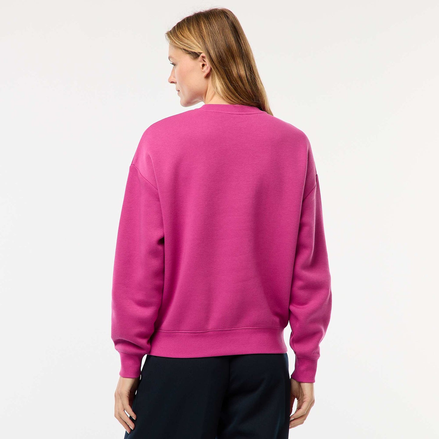 Sweat uni en molleton chaud VIOLET