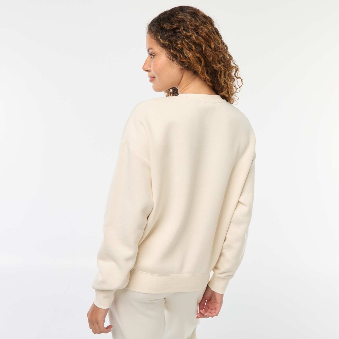 Sweat uni en molleton chaud CRèME