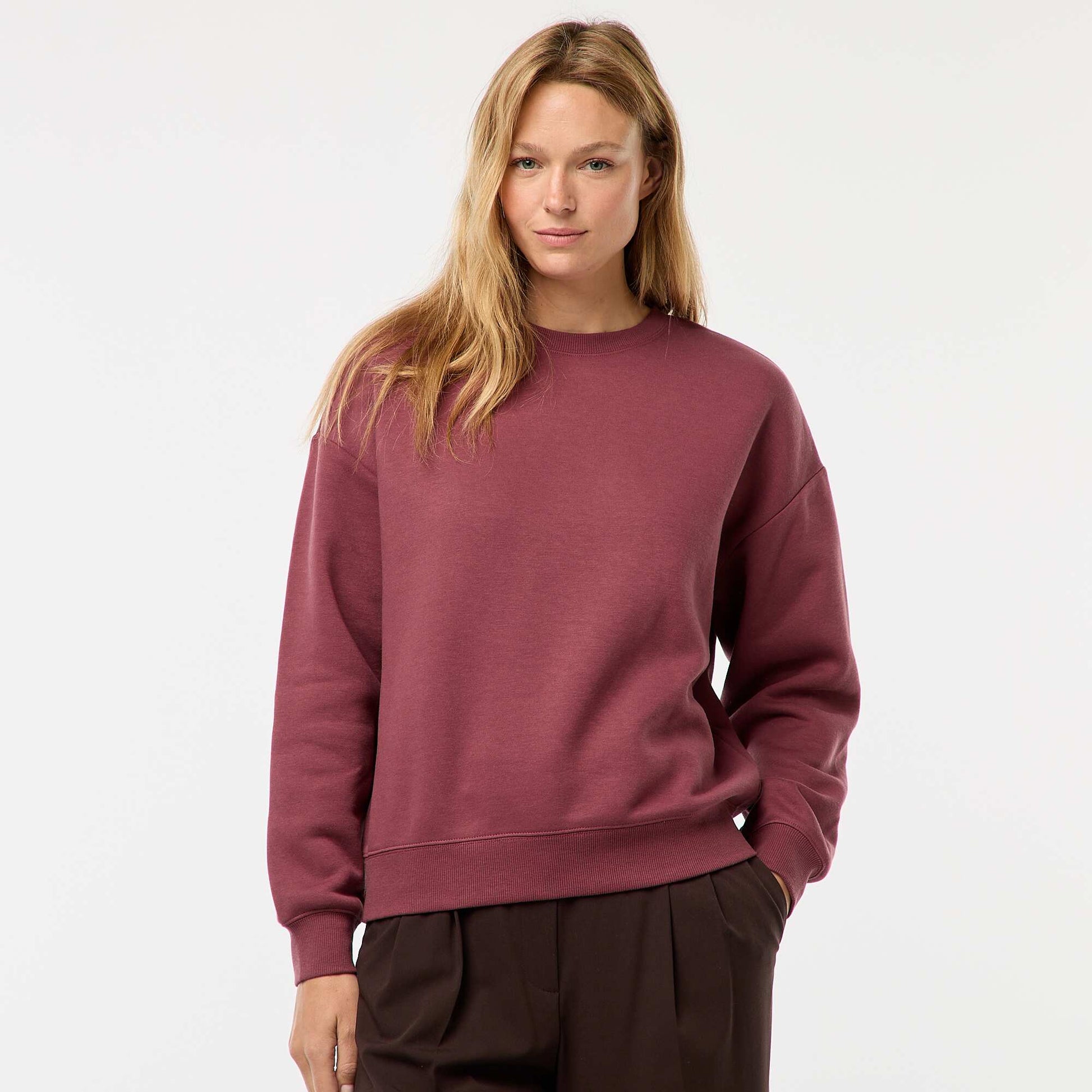 Sweat uni en molleton chaud ROSE GINGER