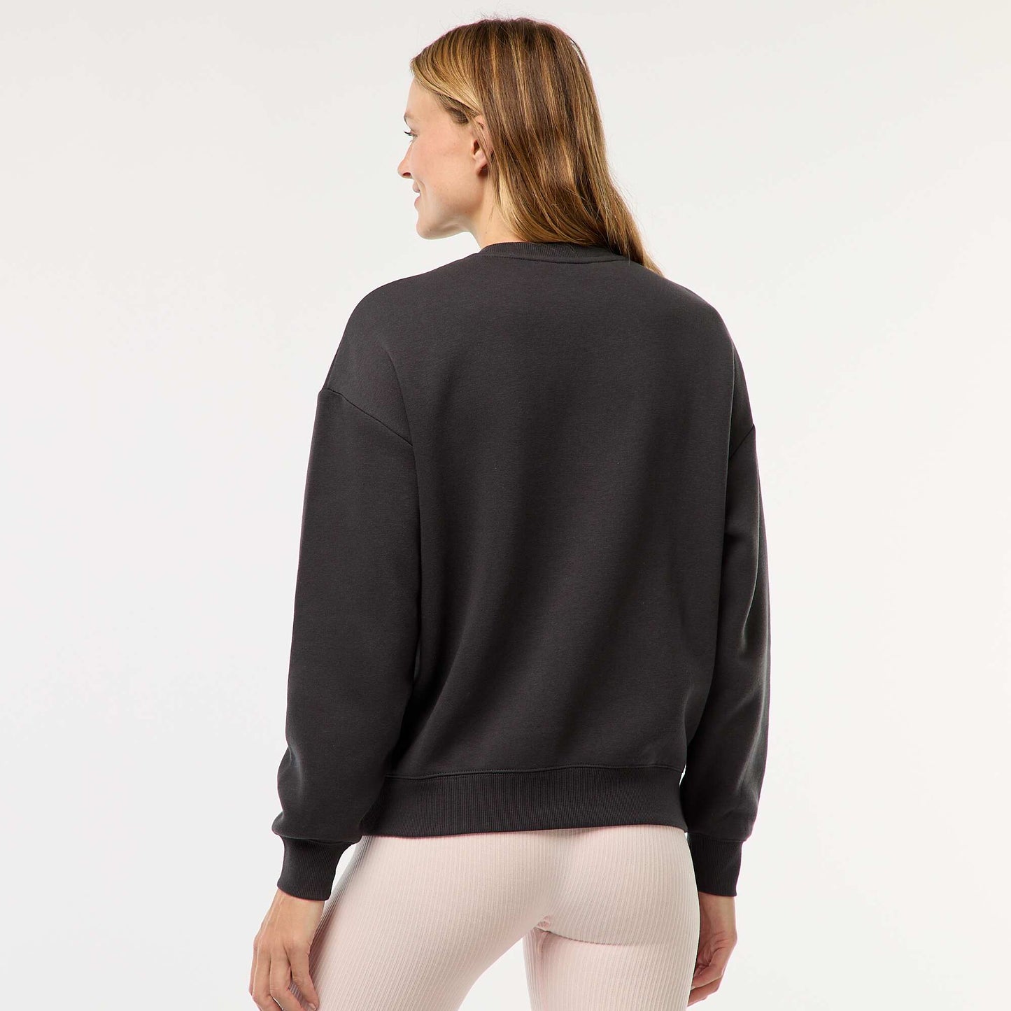 Sweat uni en molleton chaud GRIS