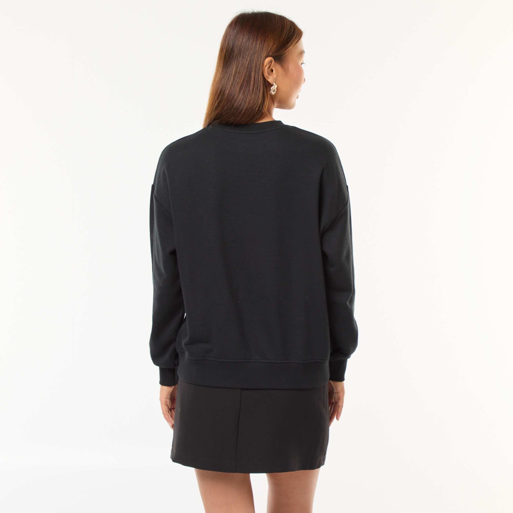Sweat basique en french terry NOIR
