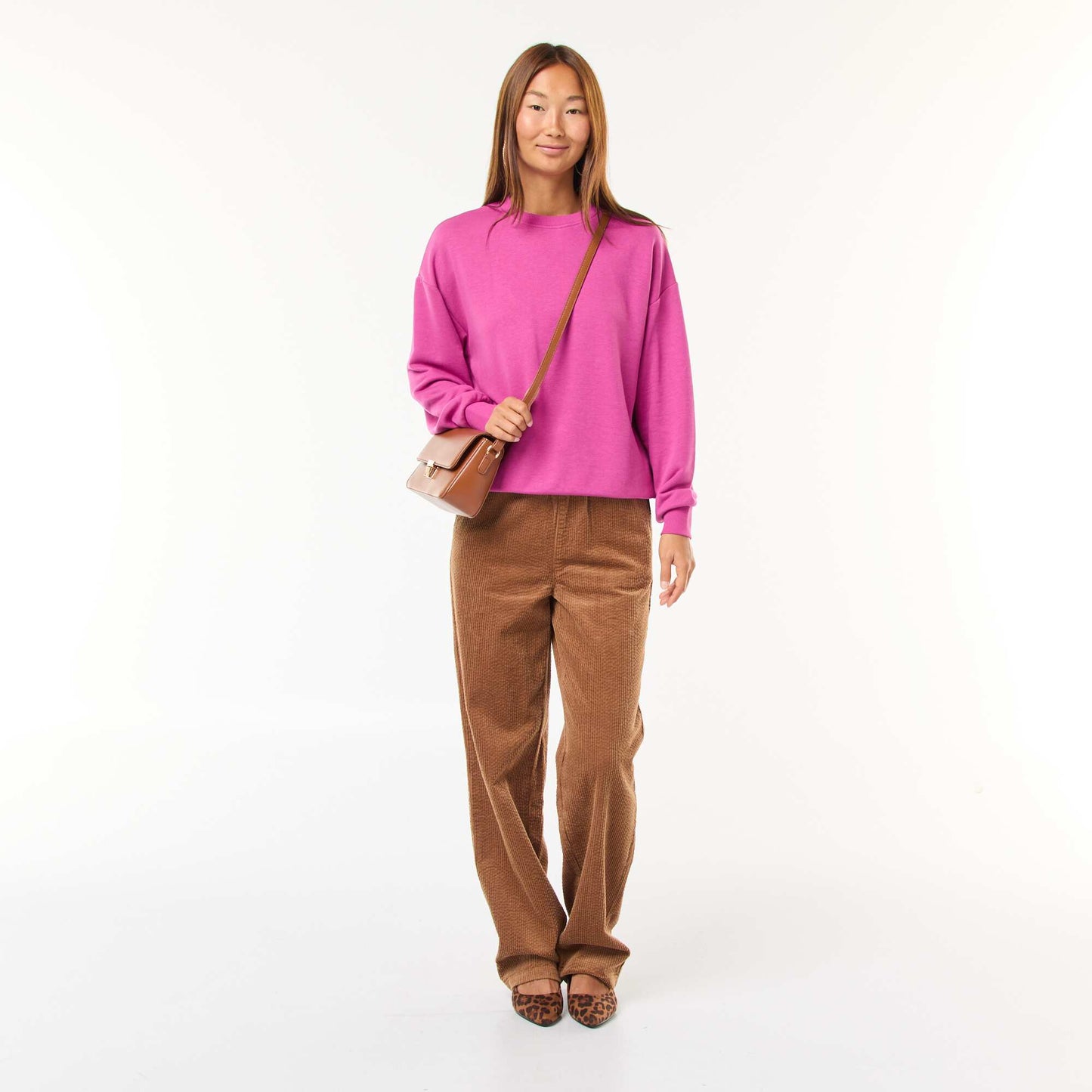 Sweat basique en french terry ROSE