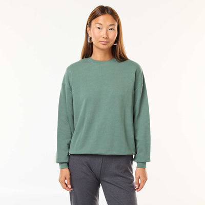 Sweat basique en french terry VERT