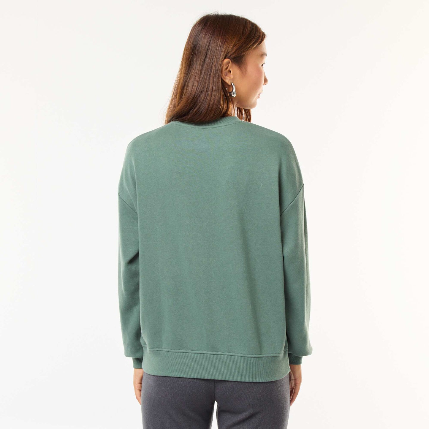 Sweat basique en french terry VERT