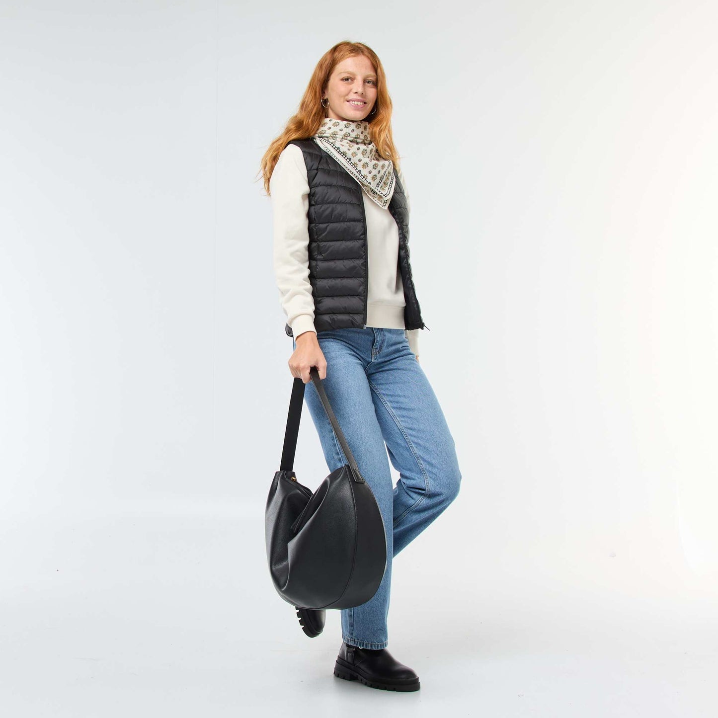 Sweat basique en french terry BLANC