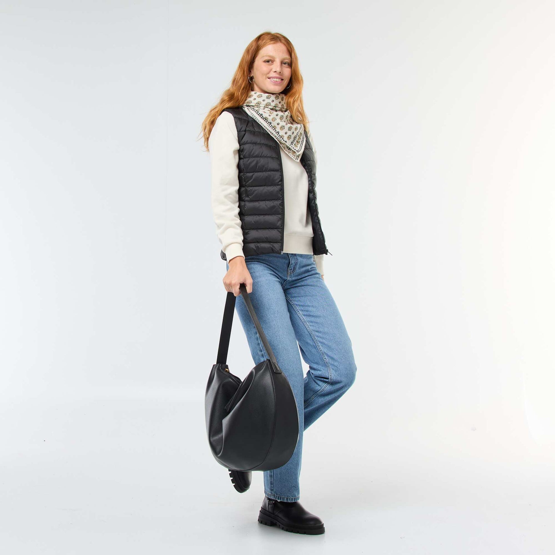 Sweat basique en french terry BLANC