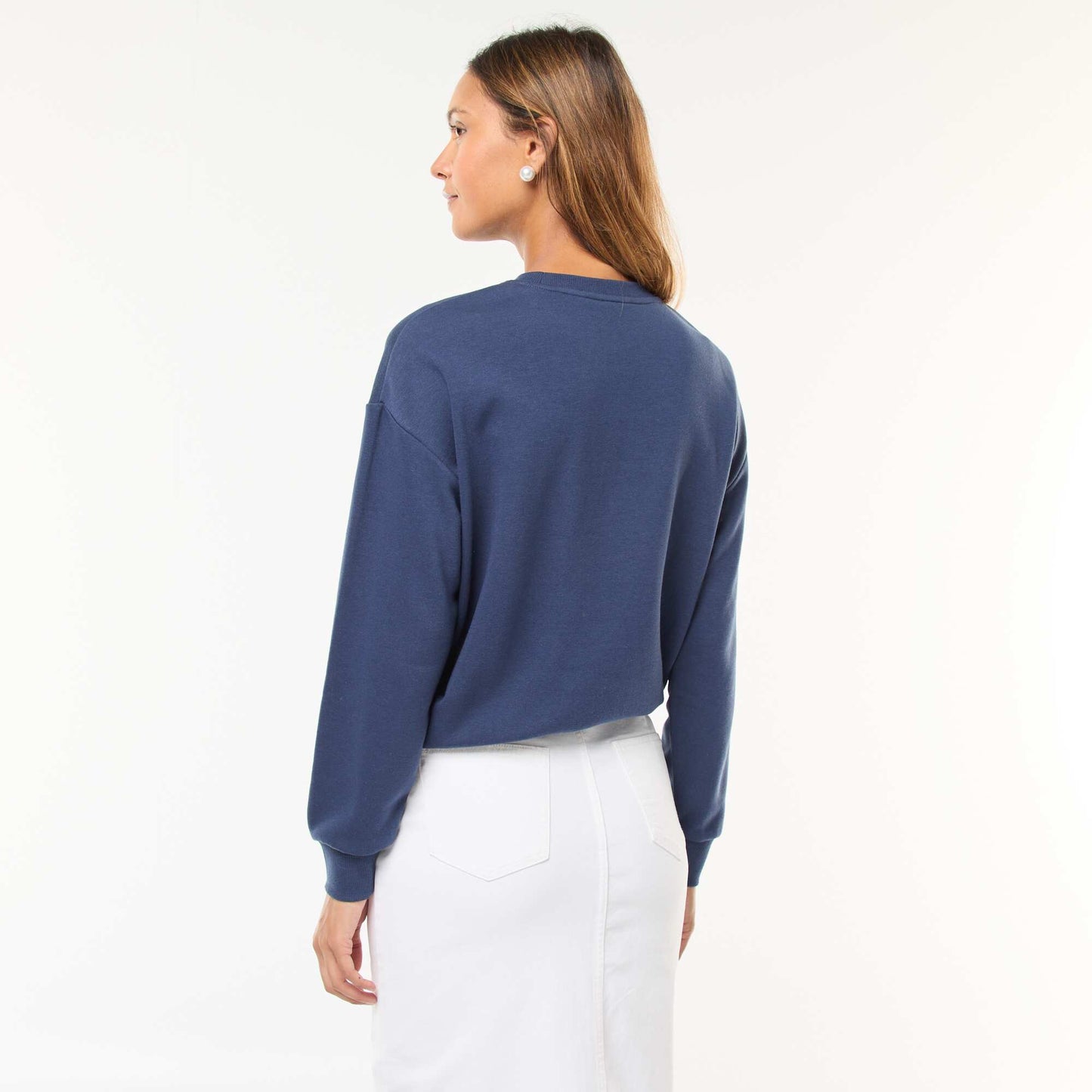 Sweat basique en french terry BLEU