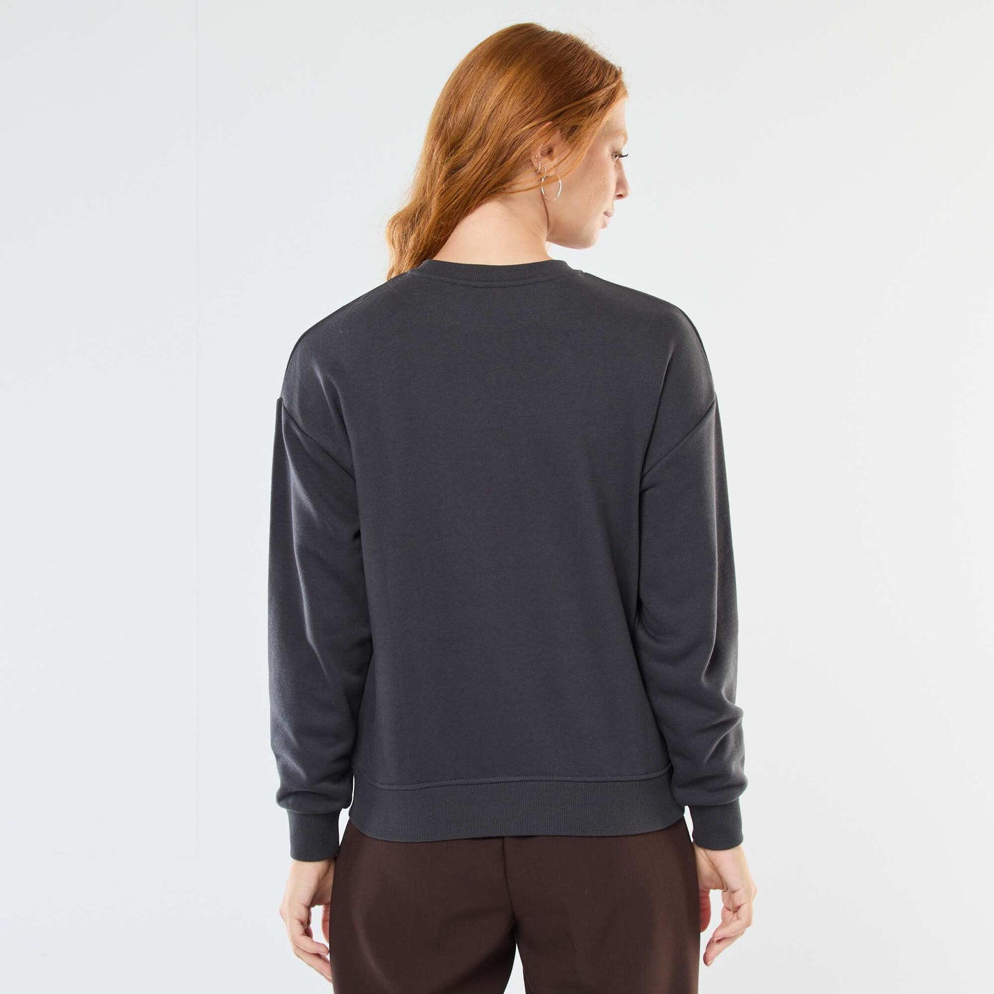Sweat basique en french terry GRIS