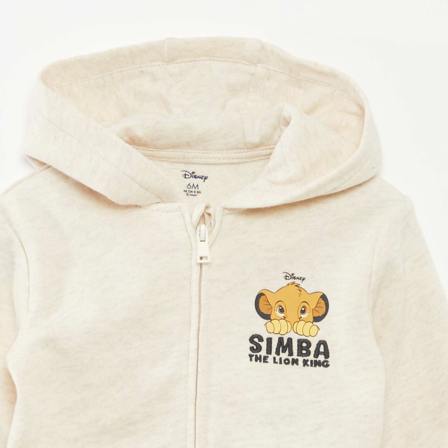 Sweat à capuche zippé 'Simba' BEIGE