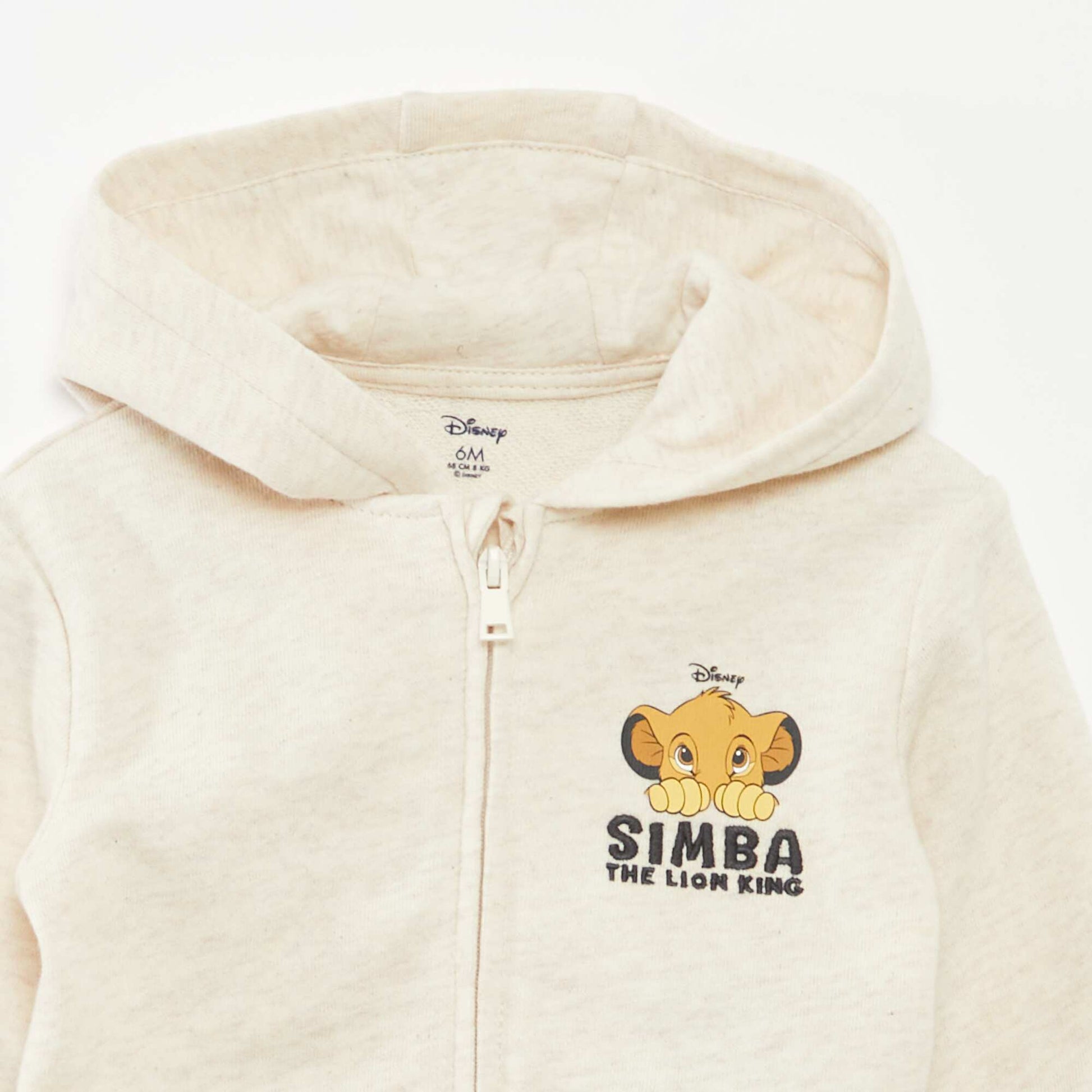 Sweat à capuche zippé 'Simba' BEIGE