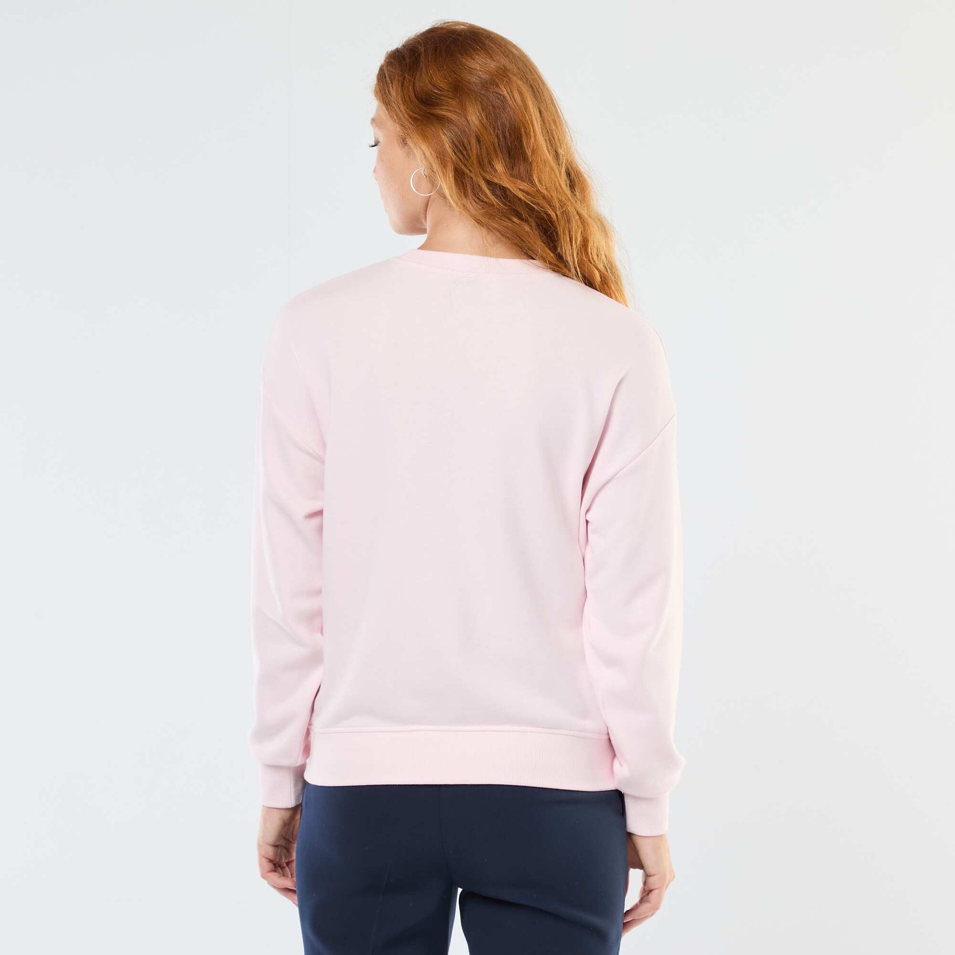 Sweat à col rond imprimé ROSE