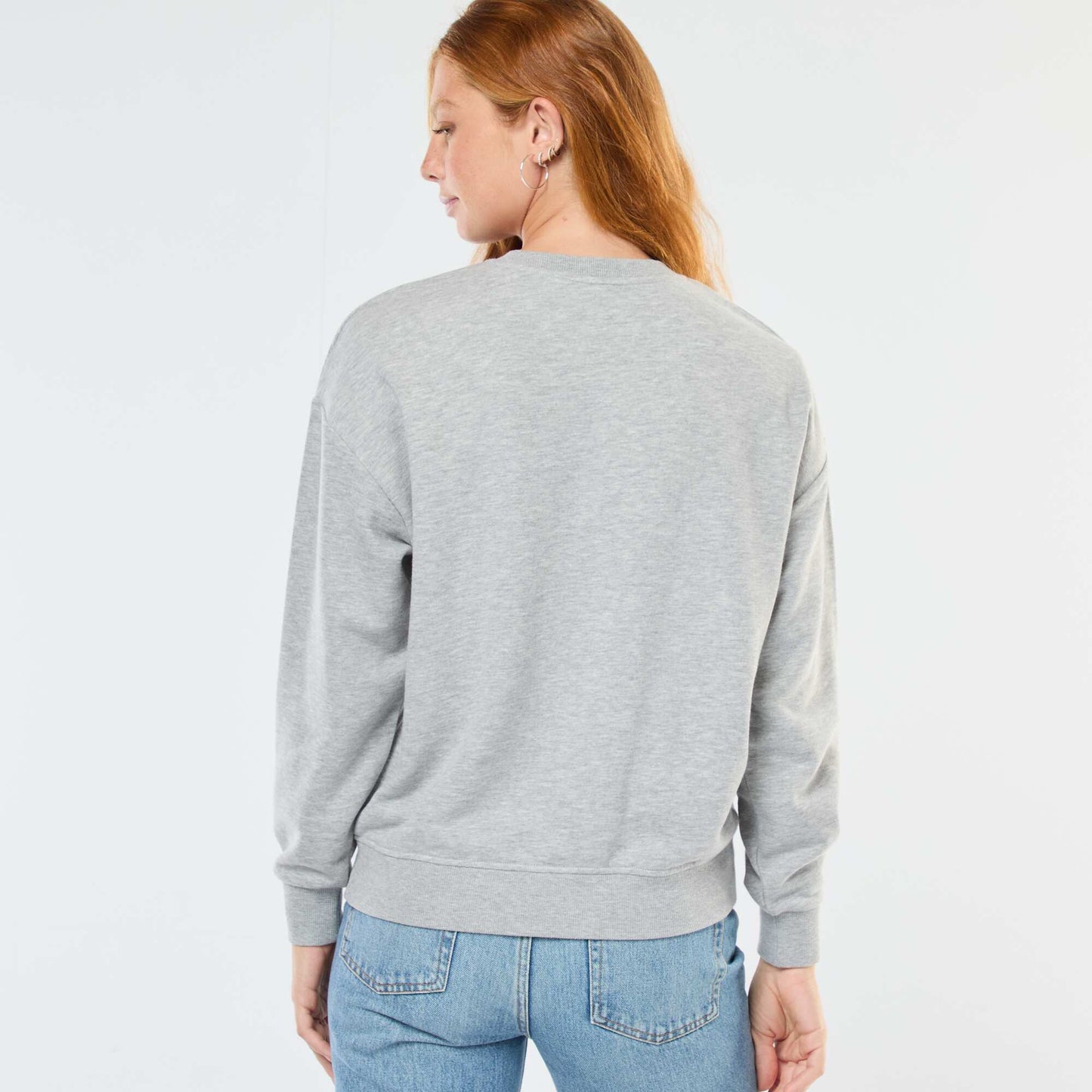 Sweat à col rond imprimé GRIS