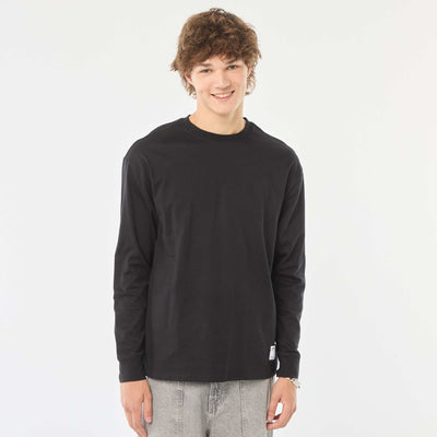 T-shirt en jersey à manches longues NOIR