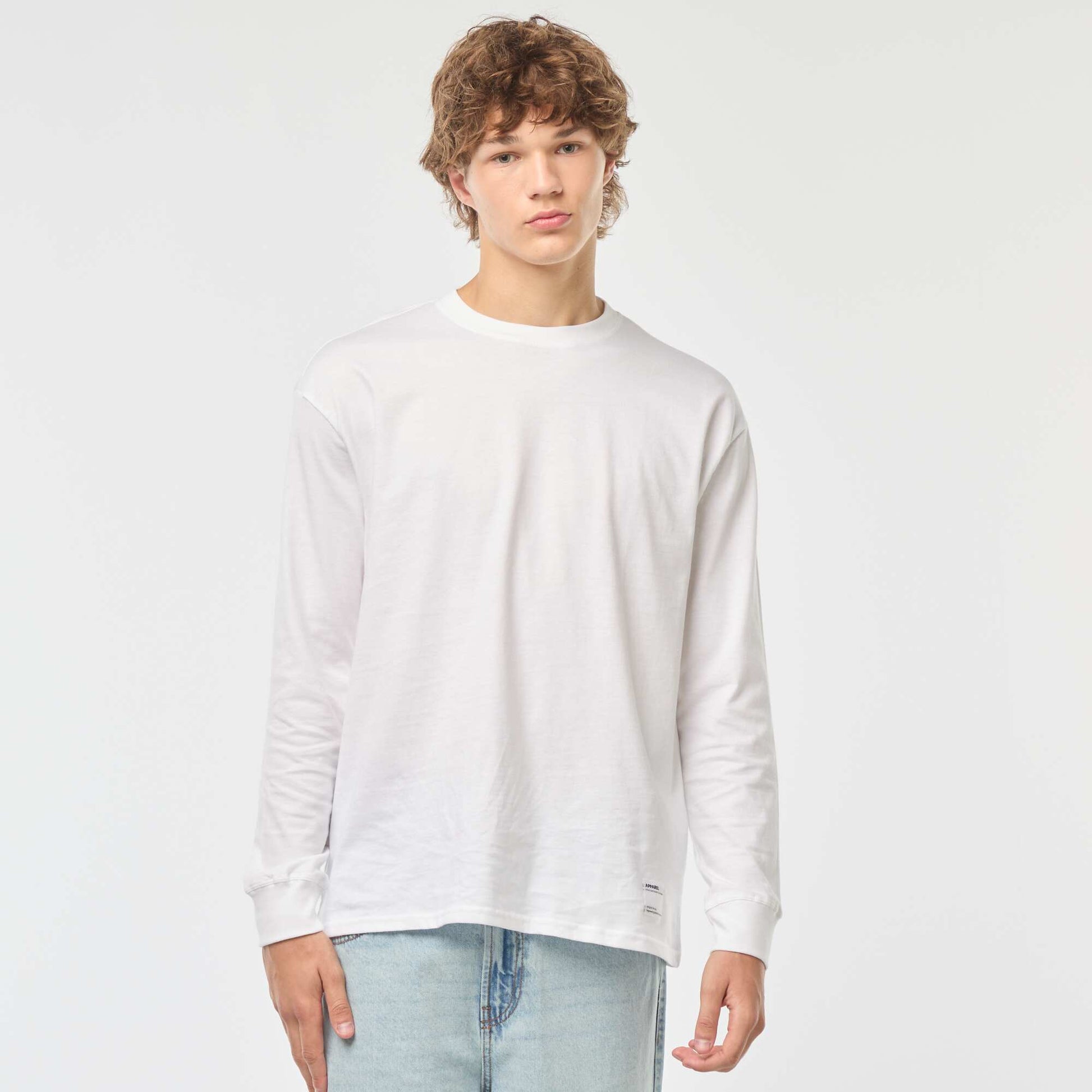 T-shirt en jersey à manches longues BLANC