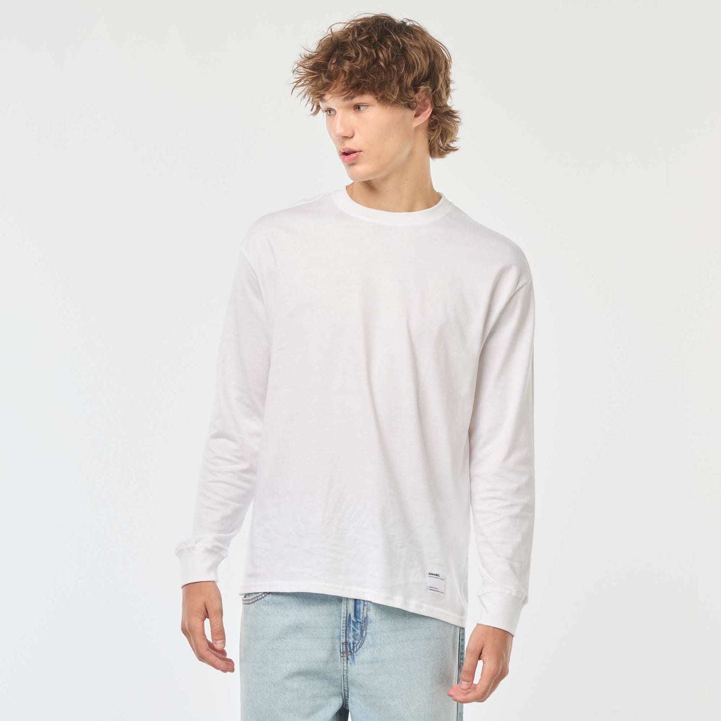 T-shirt en jersey à manches longues BLANC