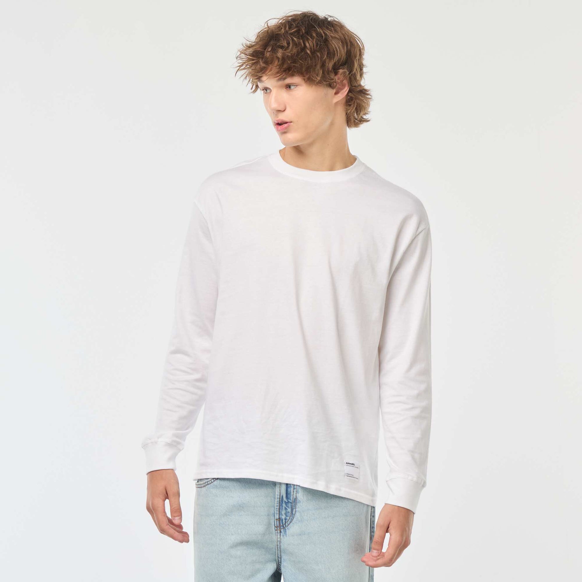 T-shirt en jersey à manches longues BLANC