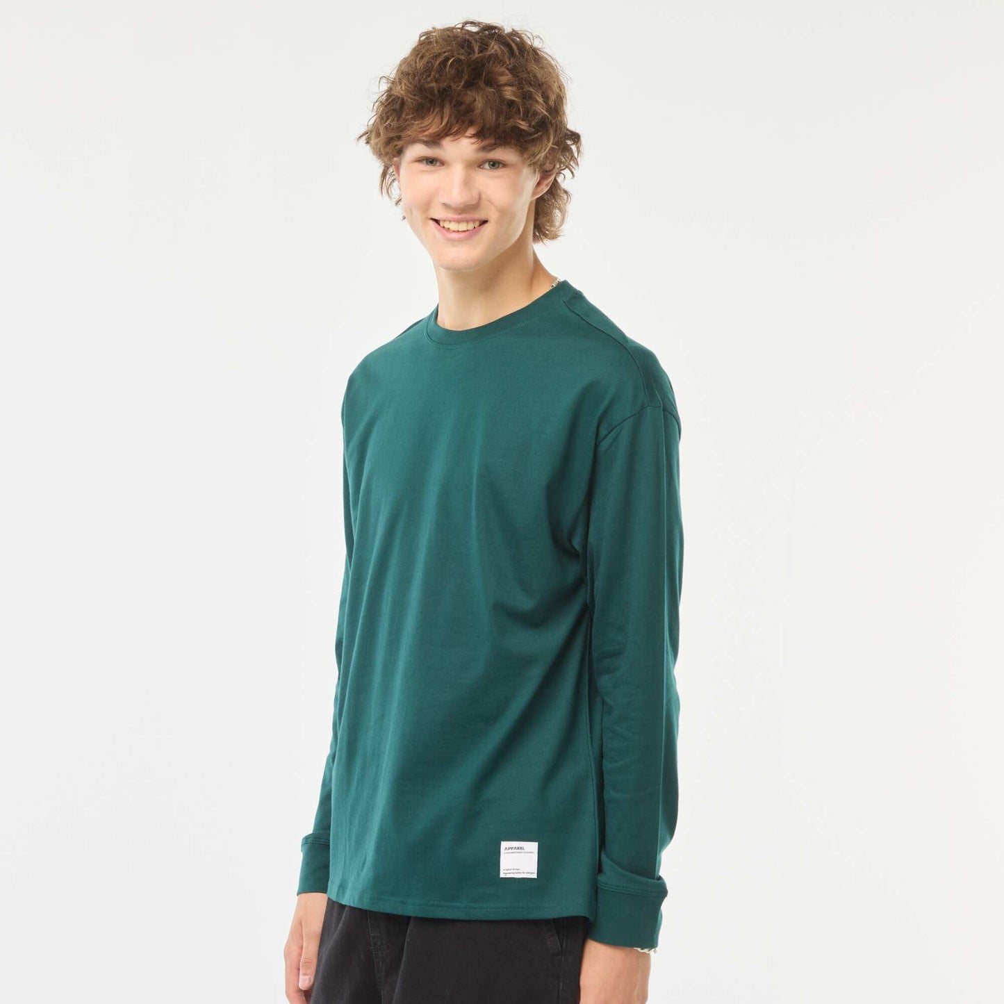 T-shirt en jersey à manches longues VERT