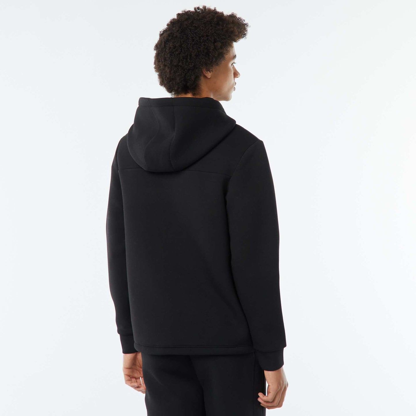 Sweat à capuche esprit doudoune NOIR