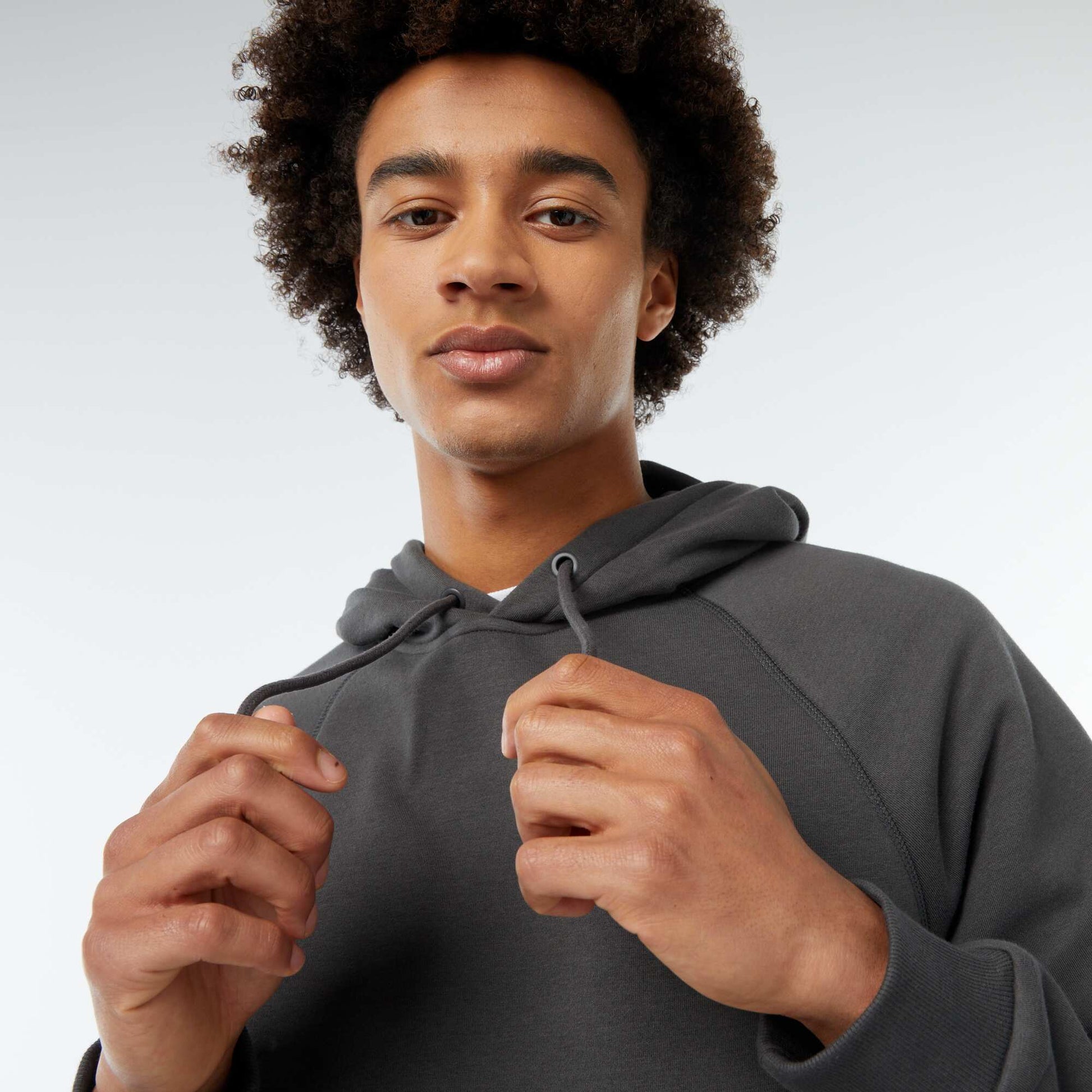 Sweat uni à capuche avec poches zippées GRIS ANTHRACITE