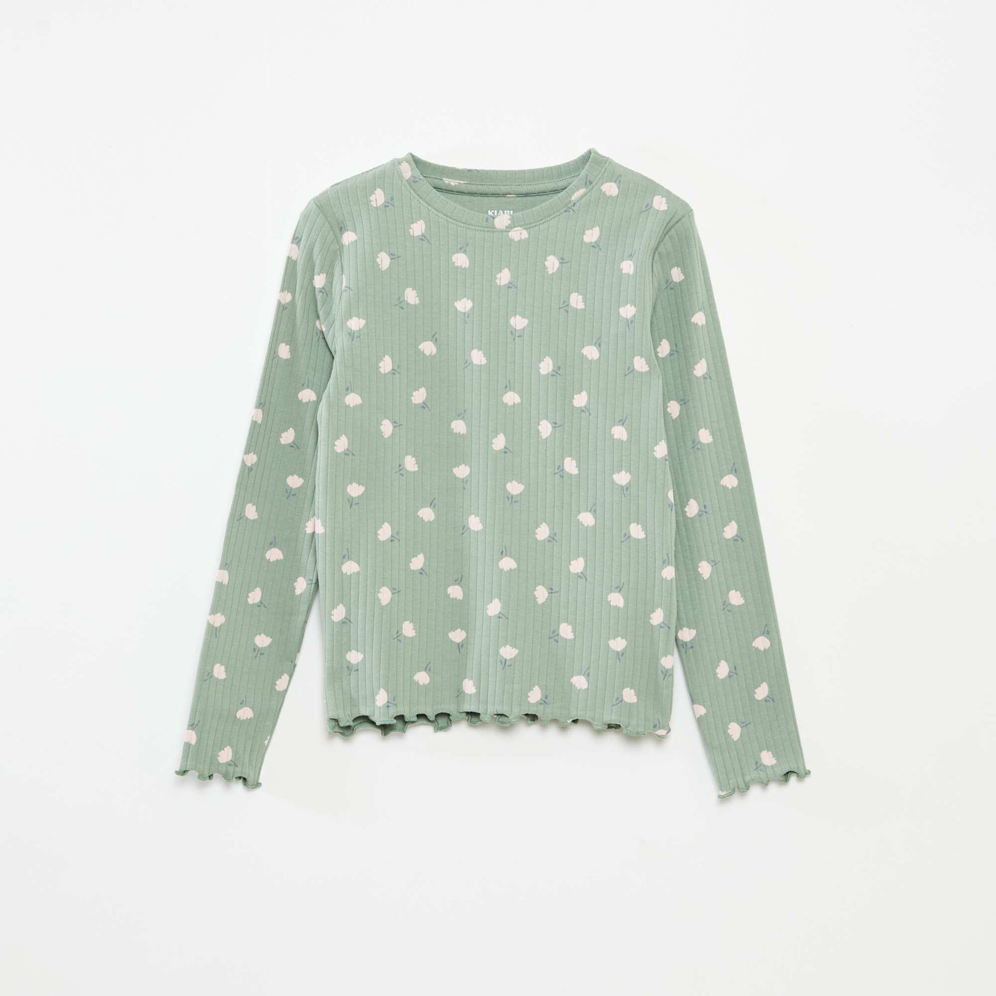 Lot de 2 t-shirts côtelés VERT