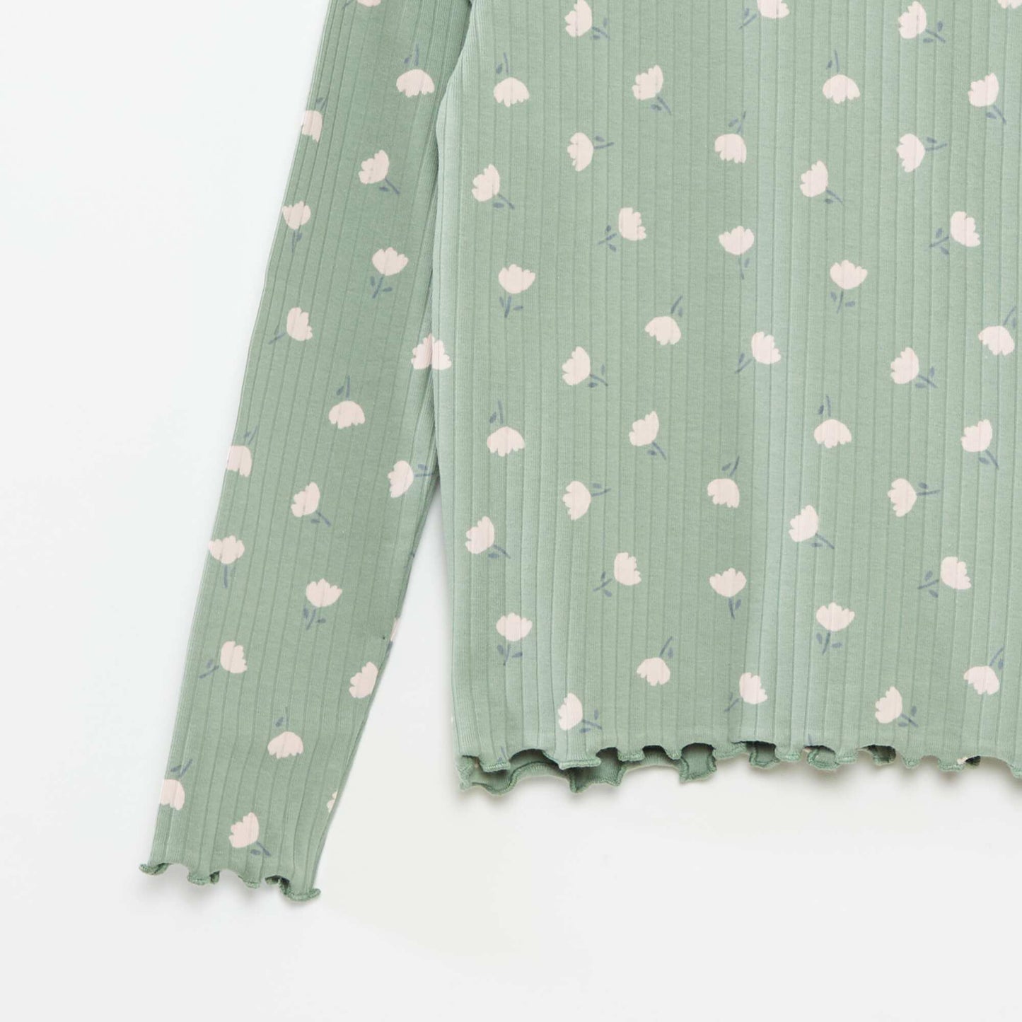 Lot de 2 t-shirts côtelés VERT