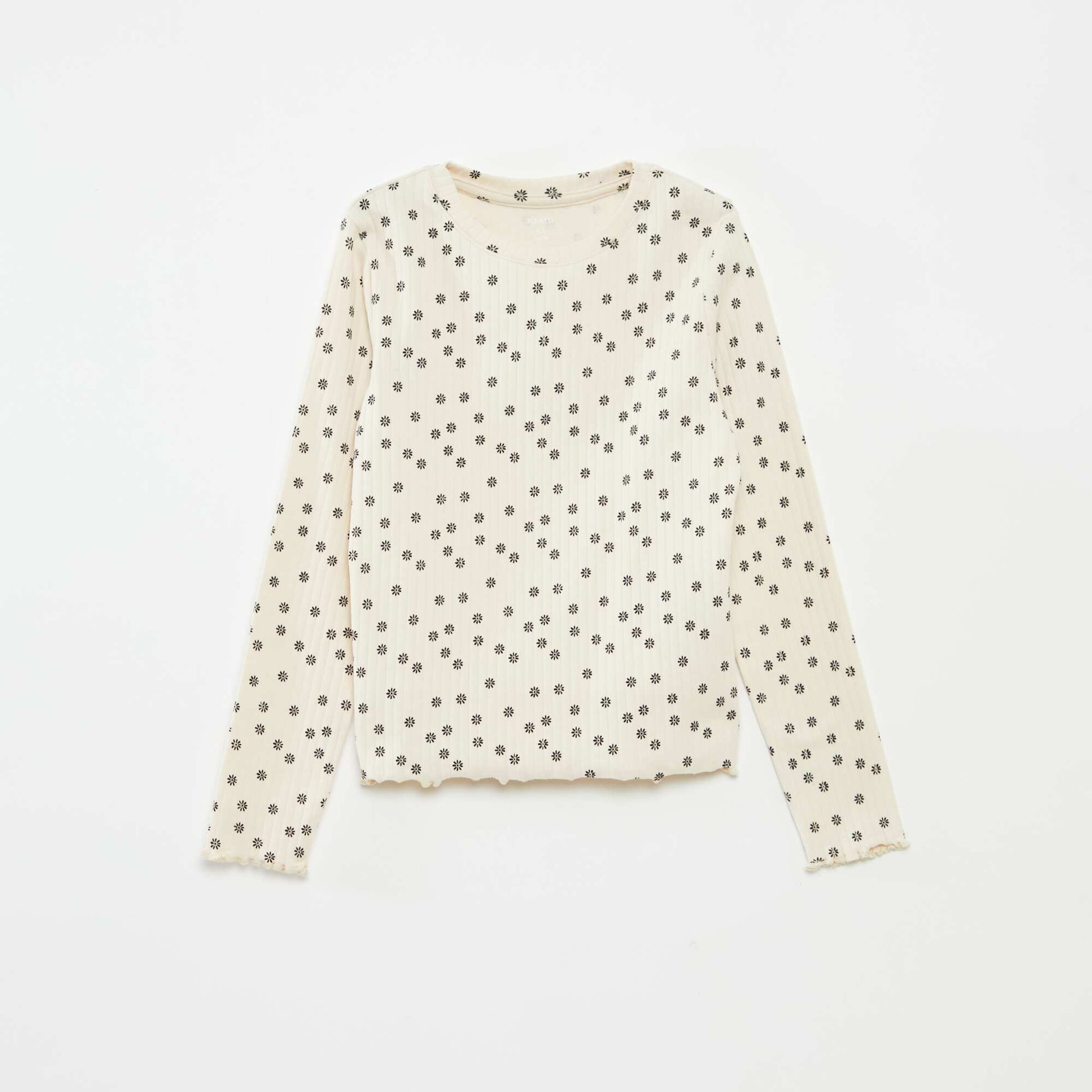 Lot de 2 t-shirts côtelés BEIGE