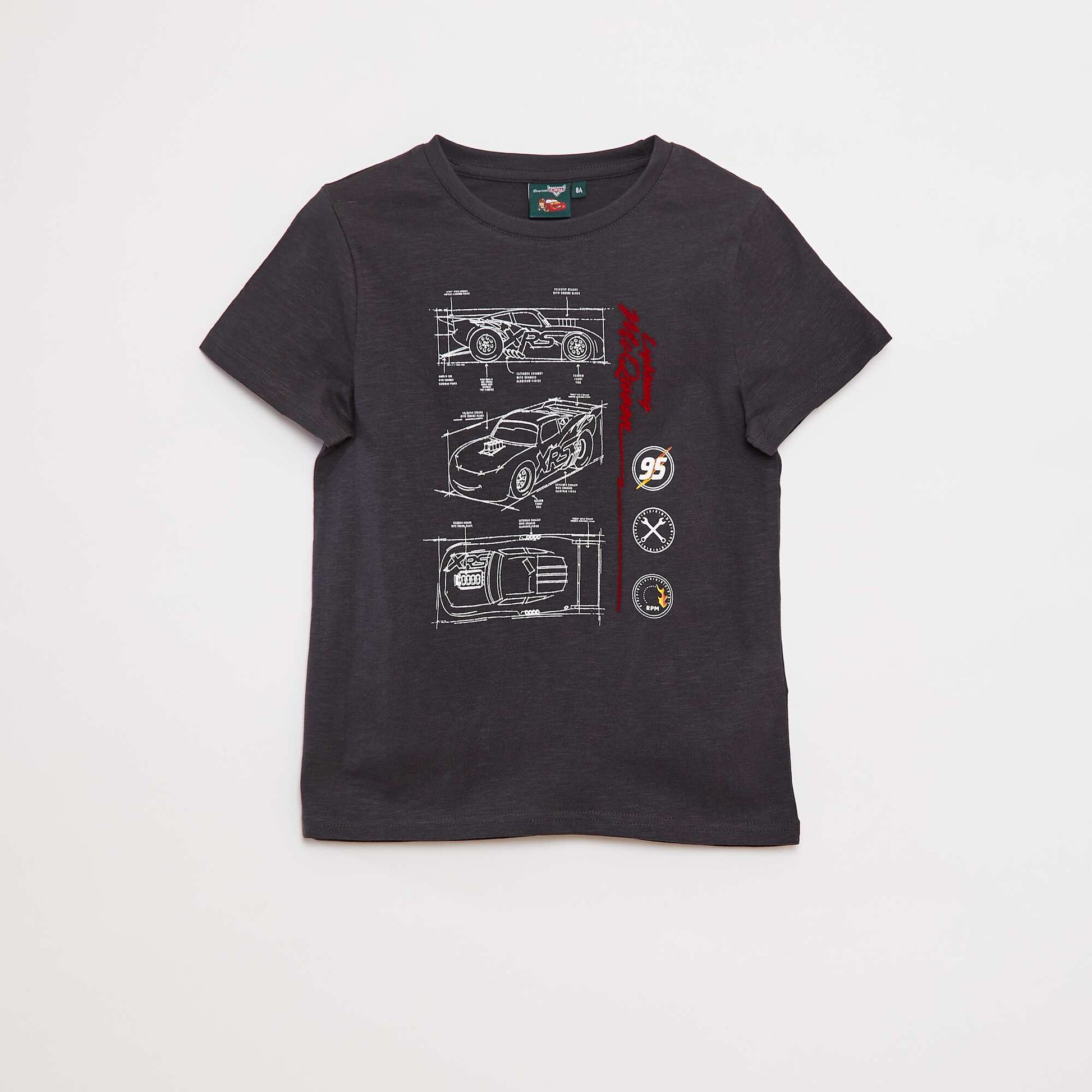 T-shirt imprimé 'Cars' loose fit GRIS