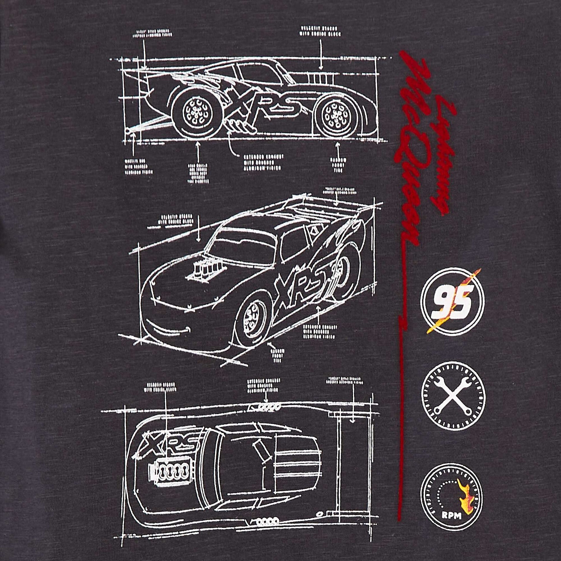 T-shirt imprimé 'Cars' loose fit GRIS