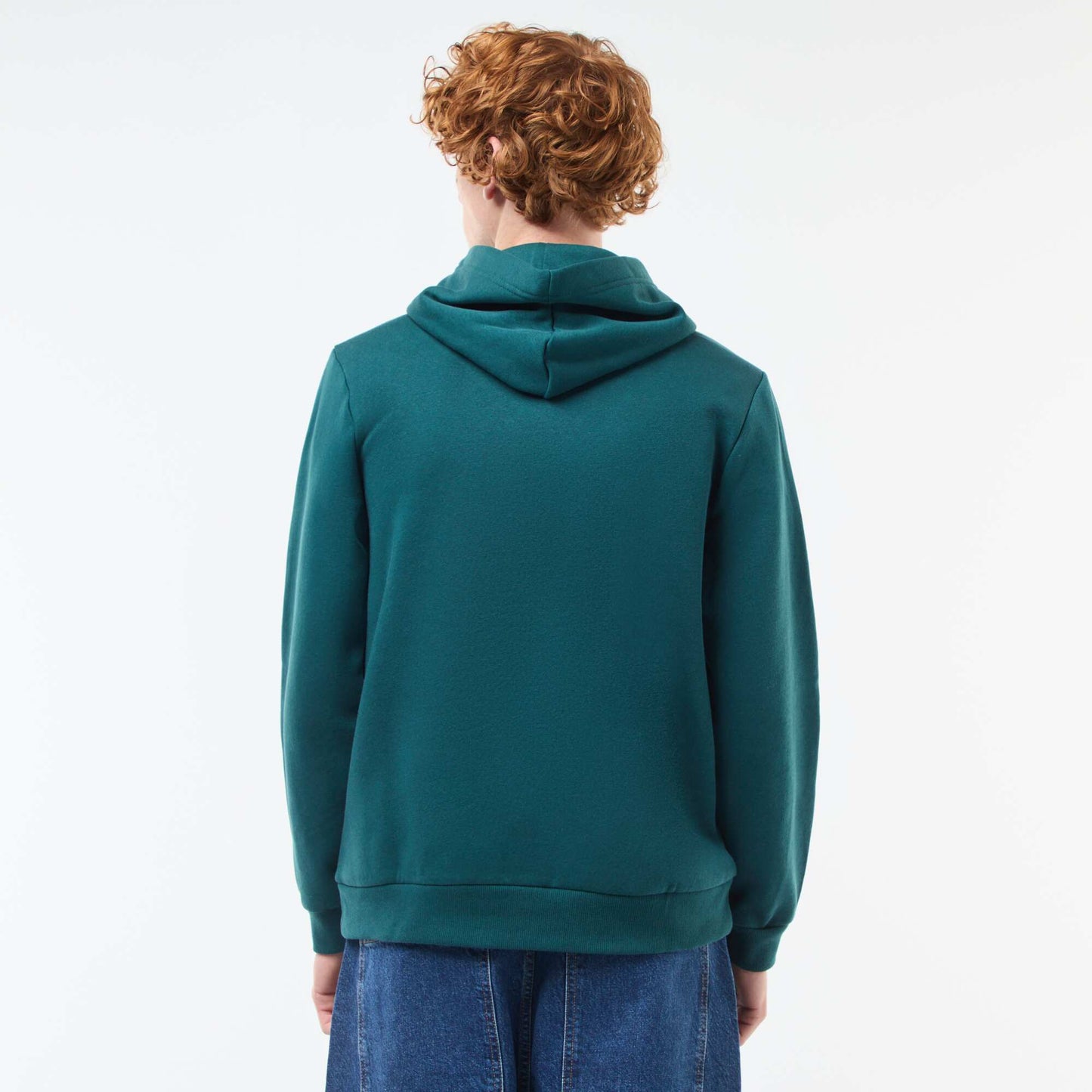 Sweat imprimé fantaisie en coton uni VERT