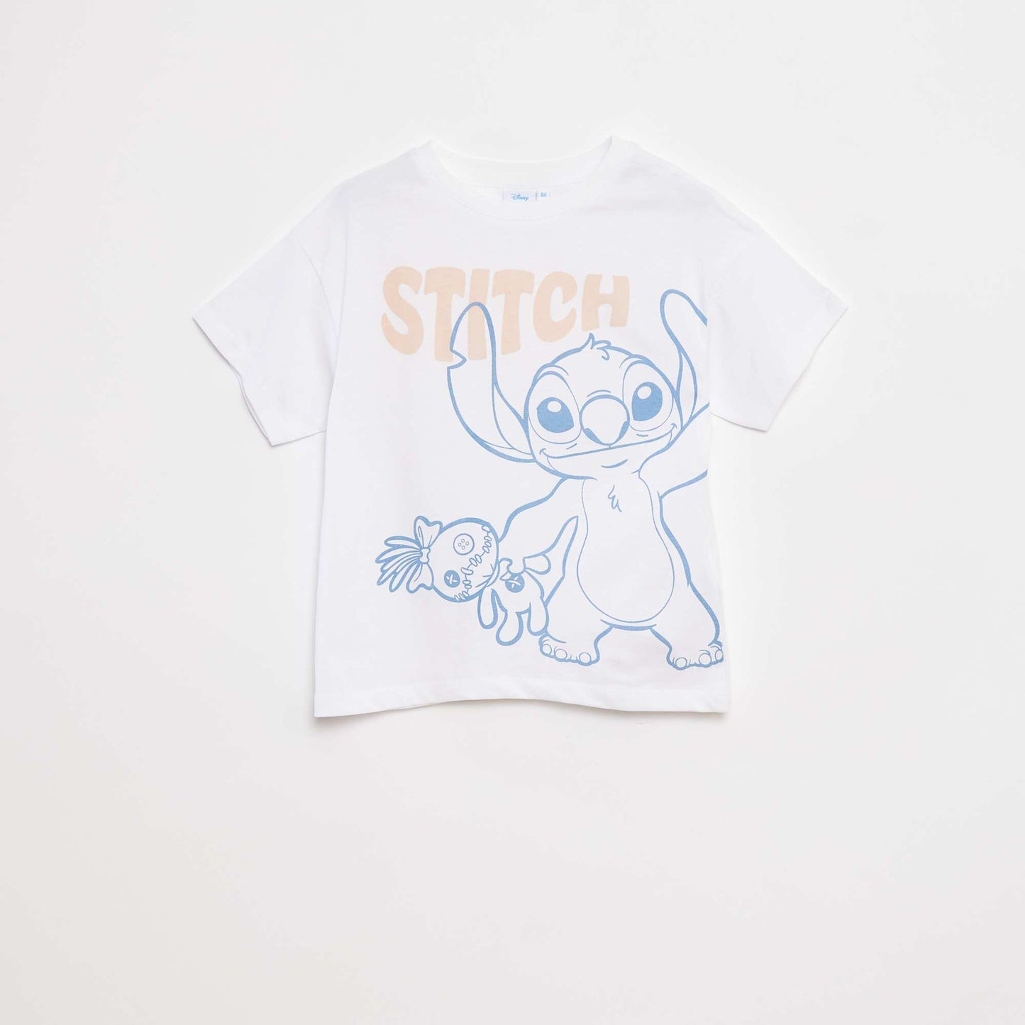 T-shirt large 'Stitch' BLANC