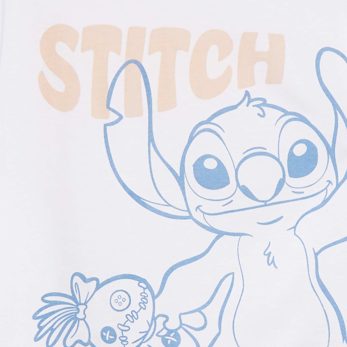T-shirt large 'Stitch' BLANC