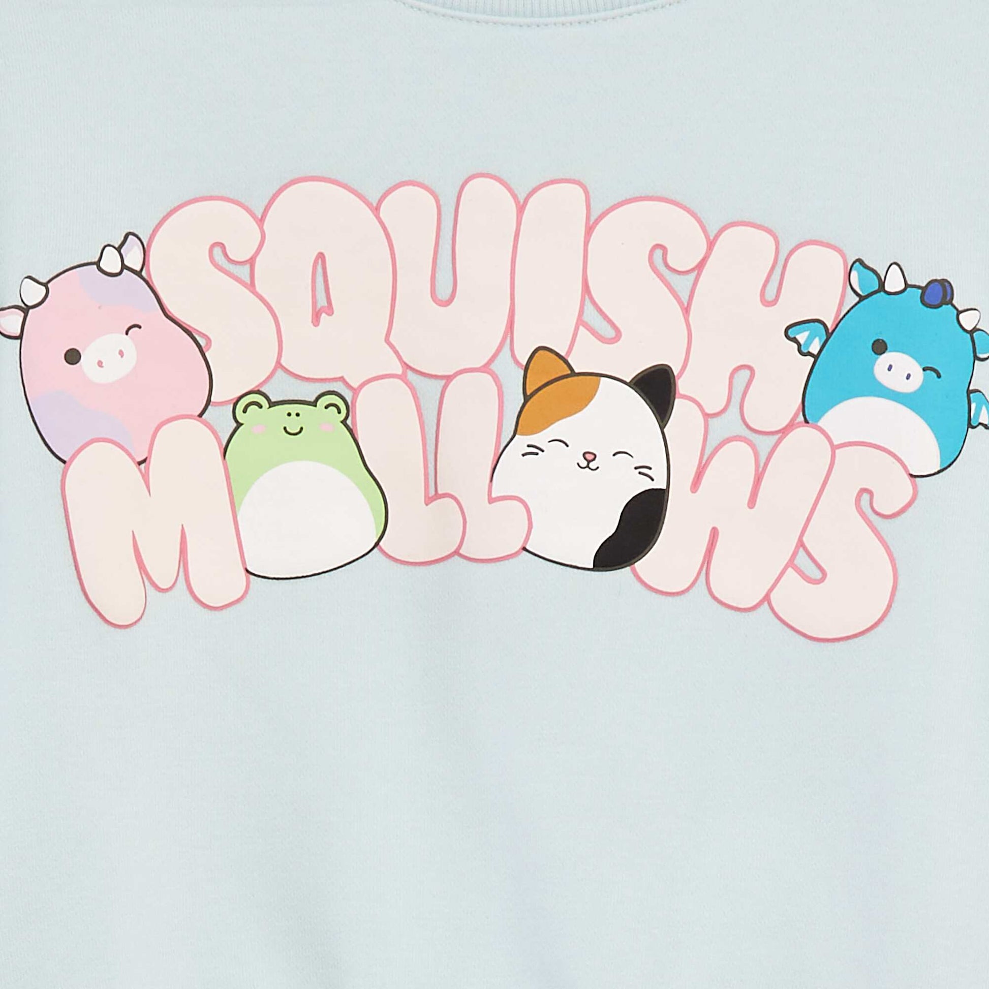 Sweat en molleton imprimé 'squishmallows' BLEU