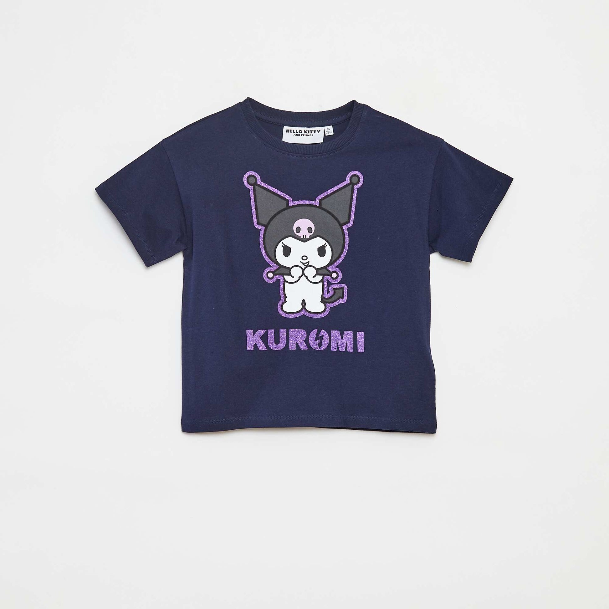 T-shirt à manches courtes 'Kuromi' 'Hello Kitty' NOIR