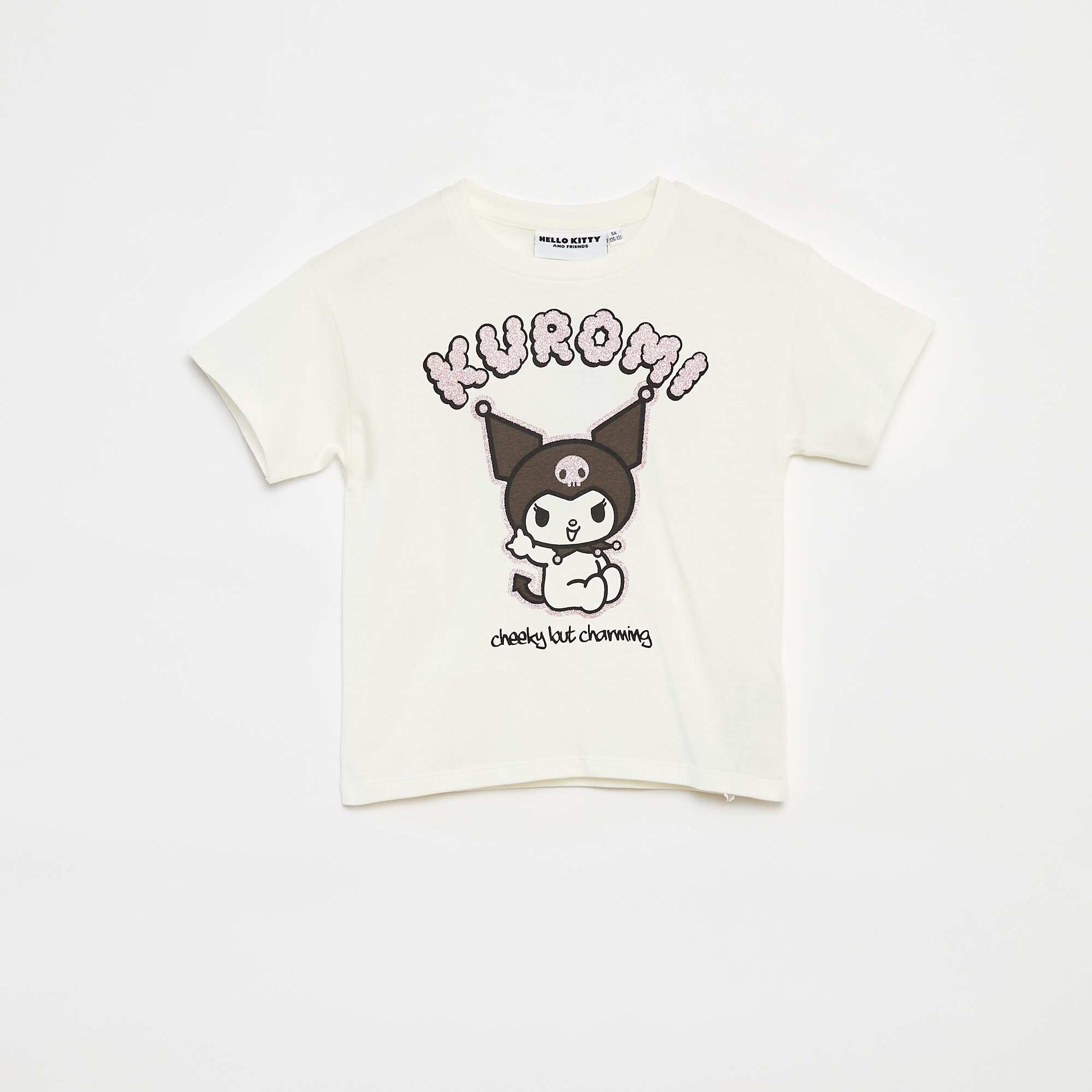 T-shirt à manches courtes 'Kuromi' 'Hello Kitty' BLANC
