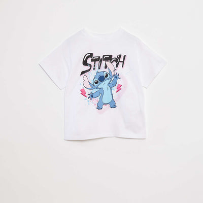 T-shirt 'Stitch' 'Disney' manches courtes BLANC