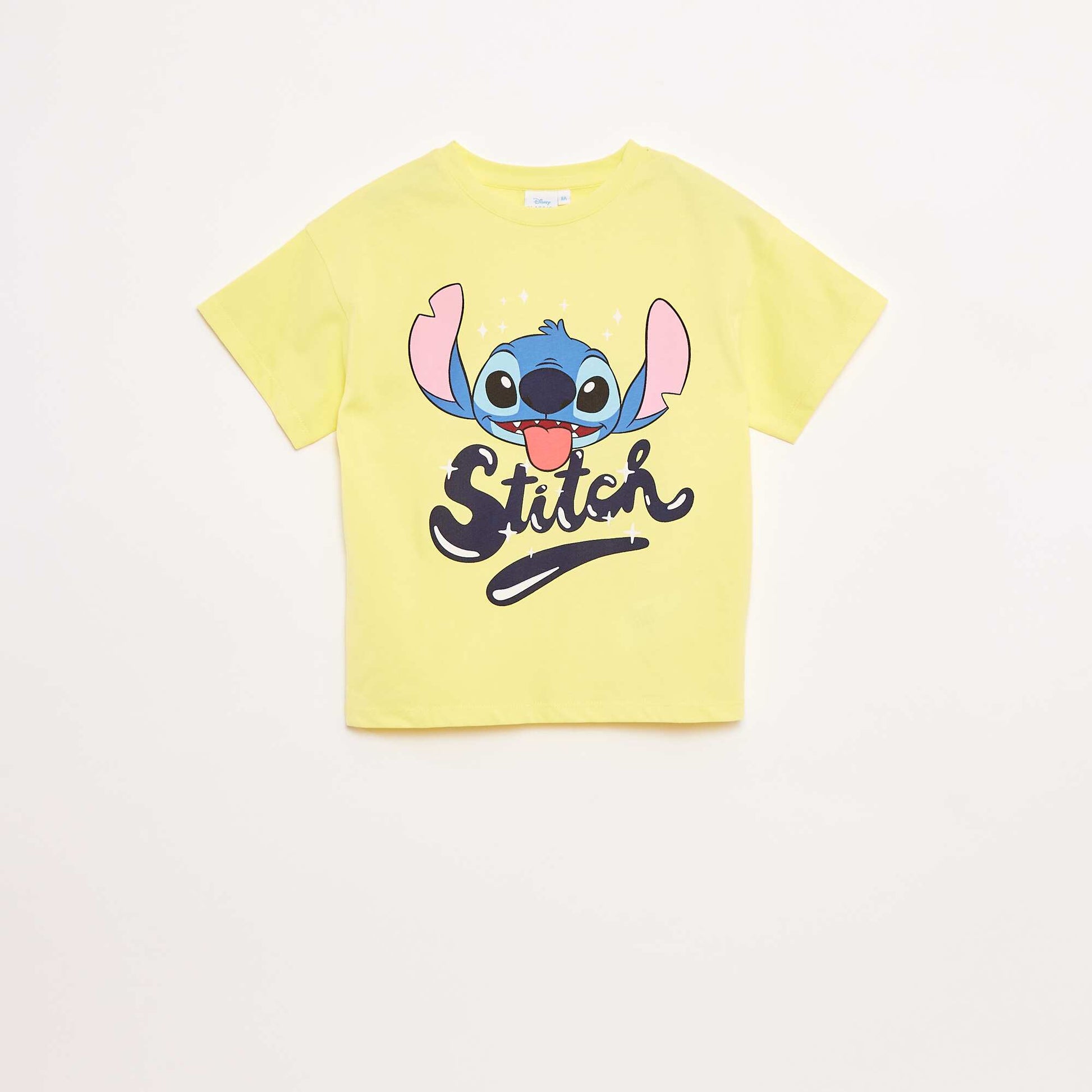 T-shirt 'Stitch' 'Disney' manches courtes JAUNE