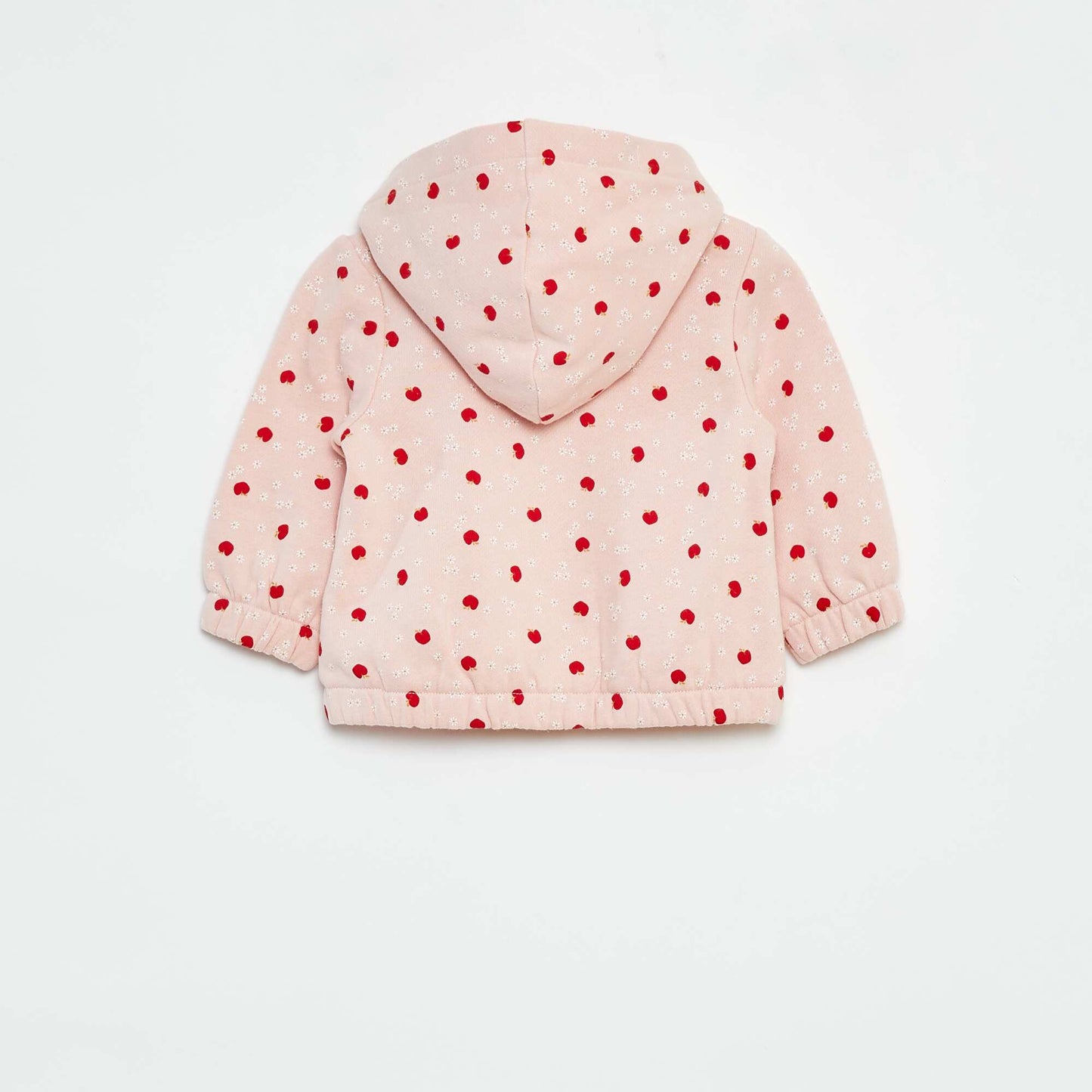 Sweat zippé à motif et à capuche ROSE