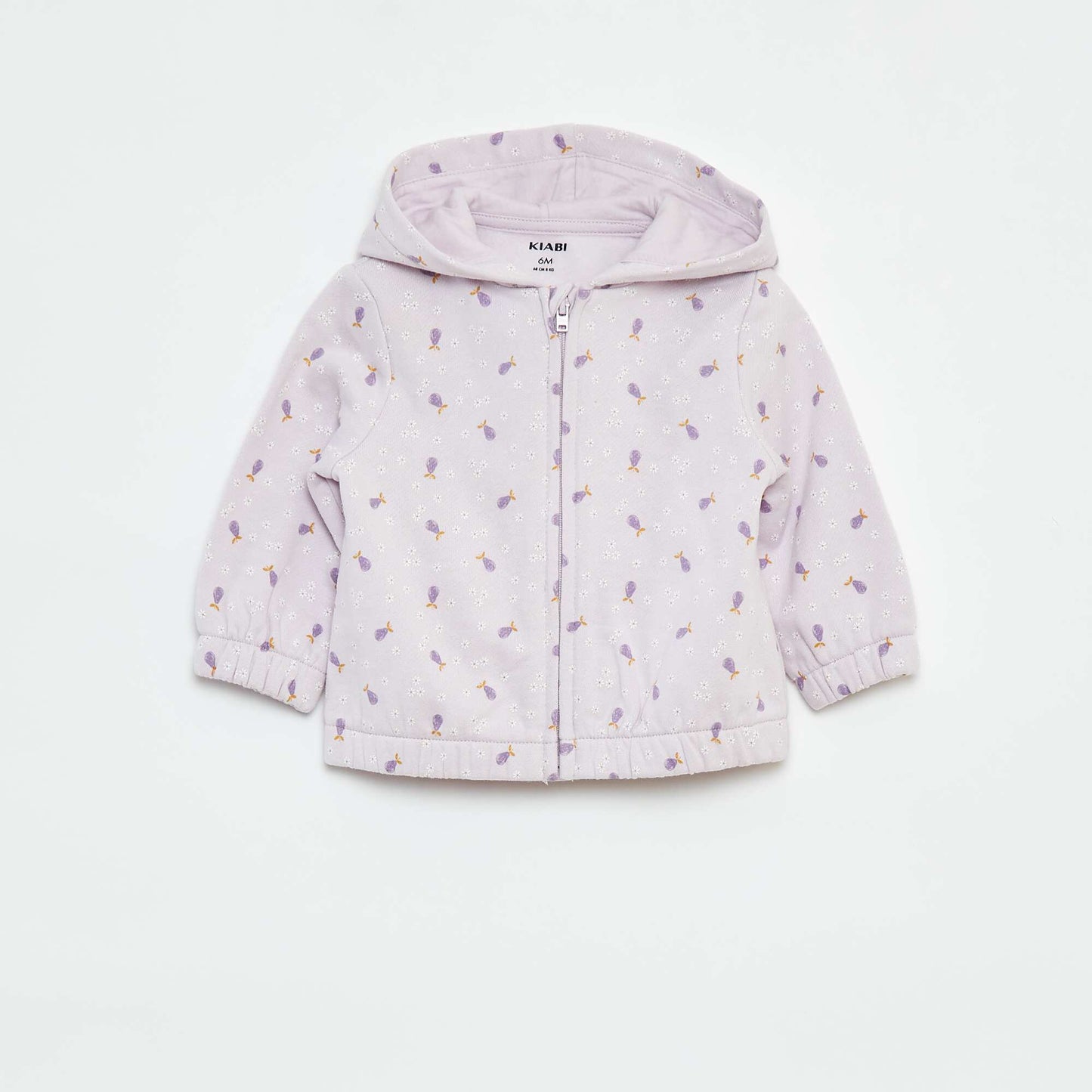 Sweat zippé à motif et à capuche VIOLET