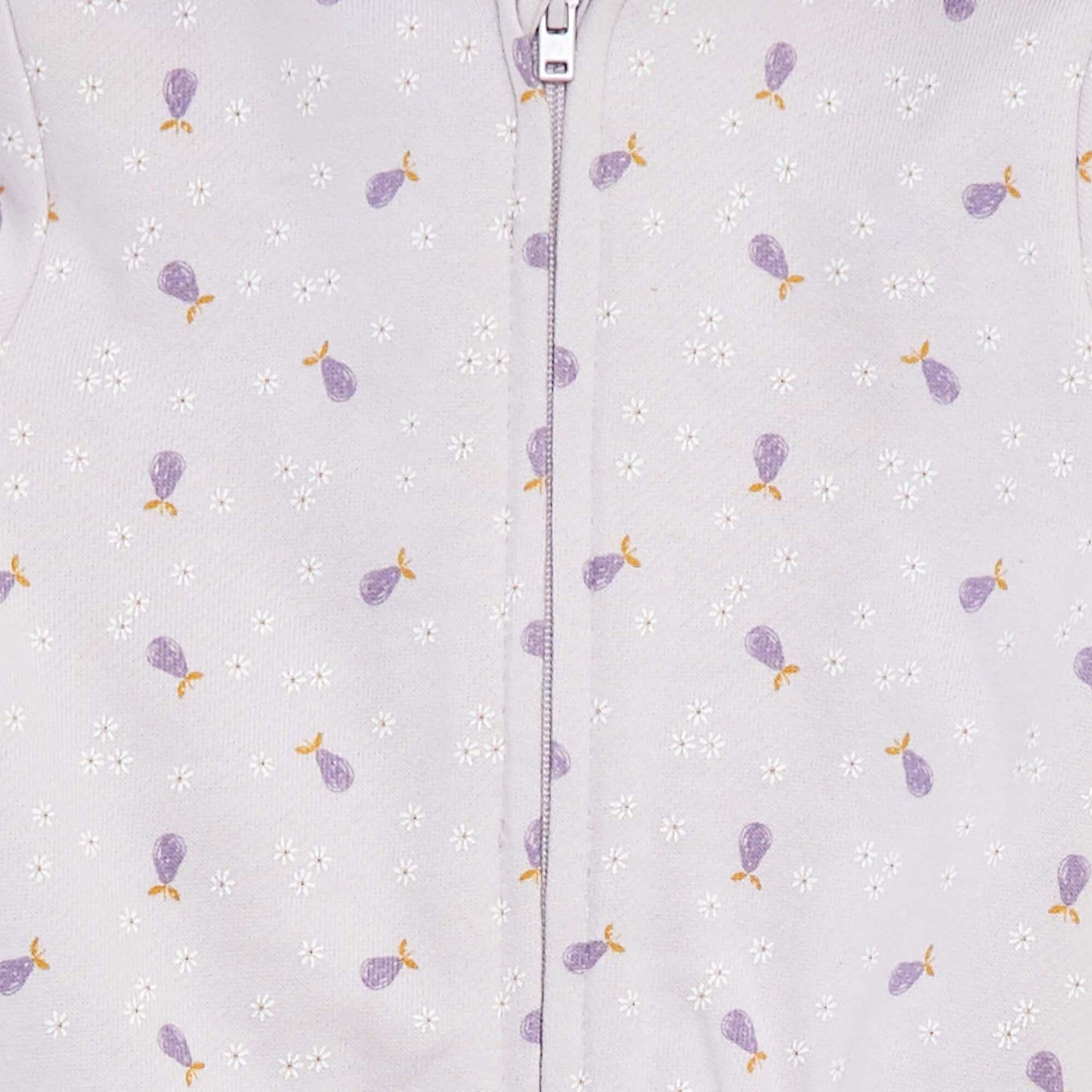 Sweat zippé à motif et à capuche VIOLET