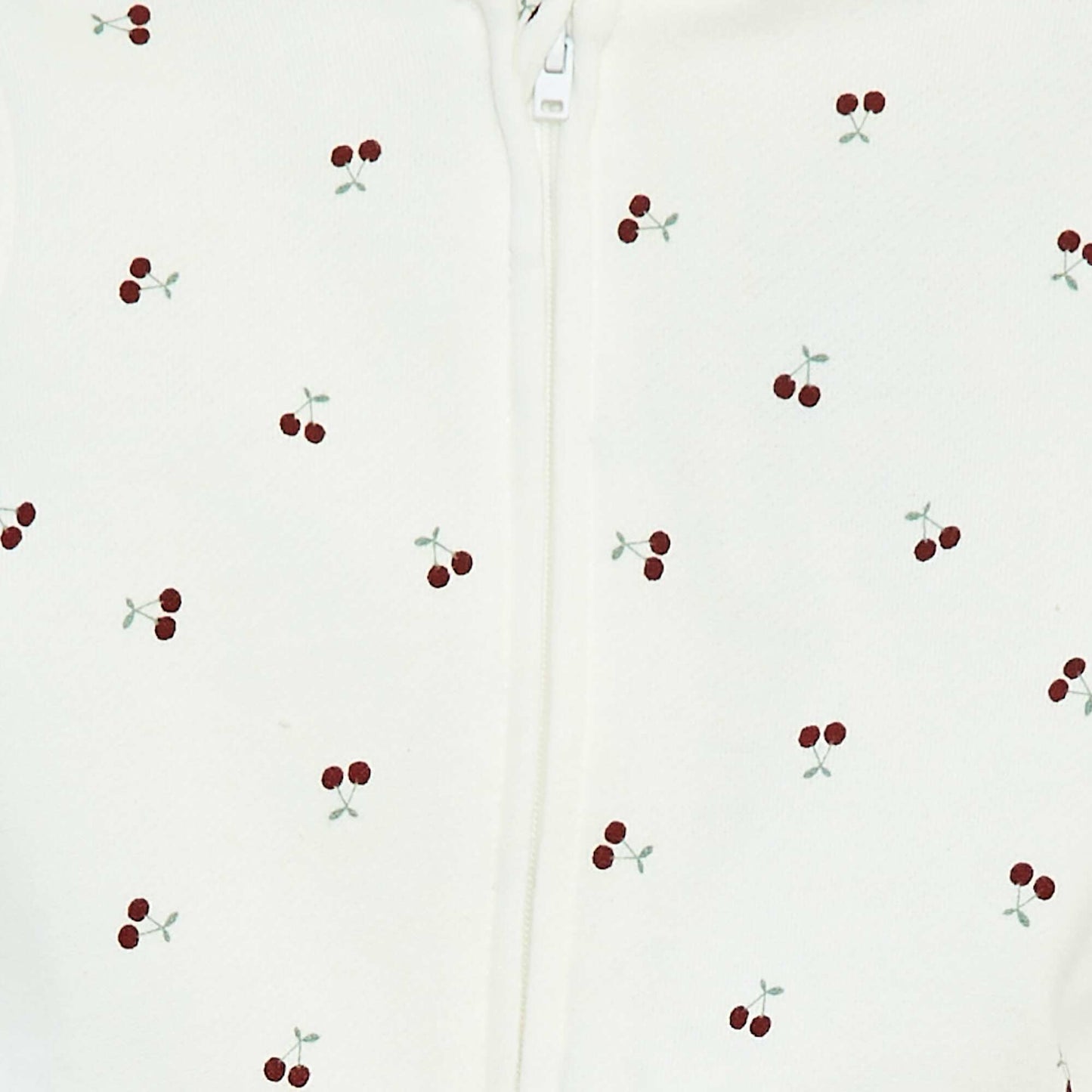 Sweat zippé à motif et à capuche BLANC