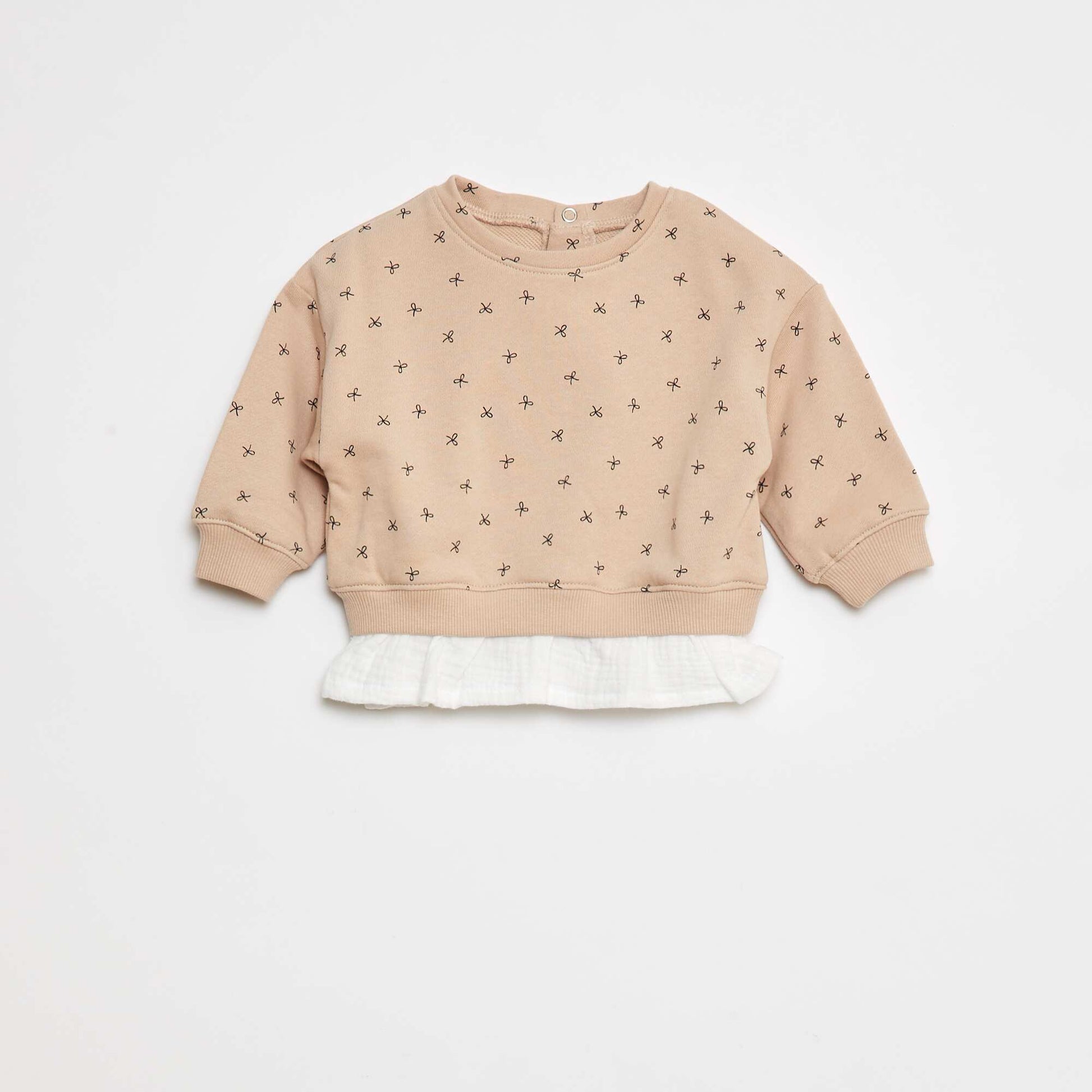 Sweat avec effet 2 en 1 à la base ROSE