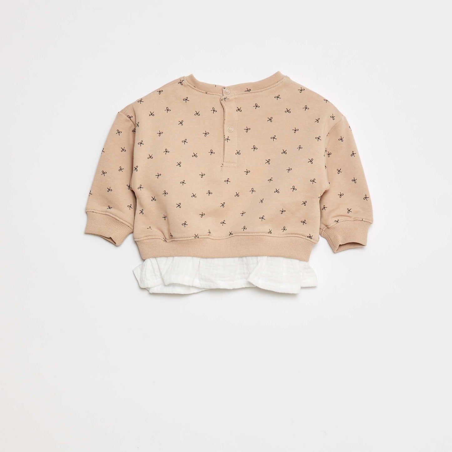 Sweat avec effet 2 en 1 à la base ROSE