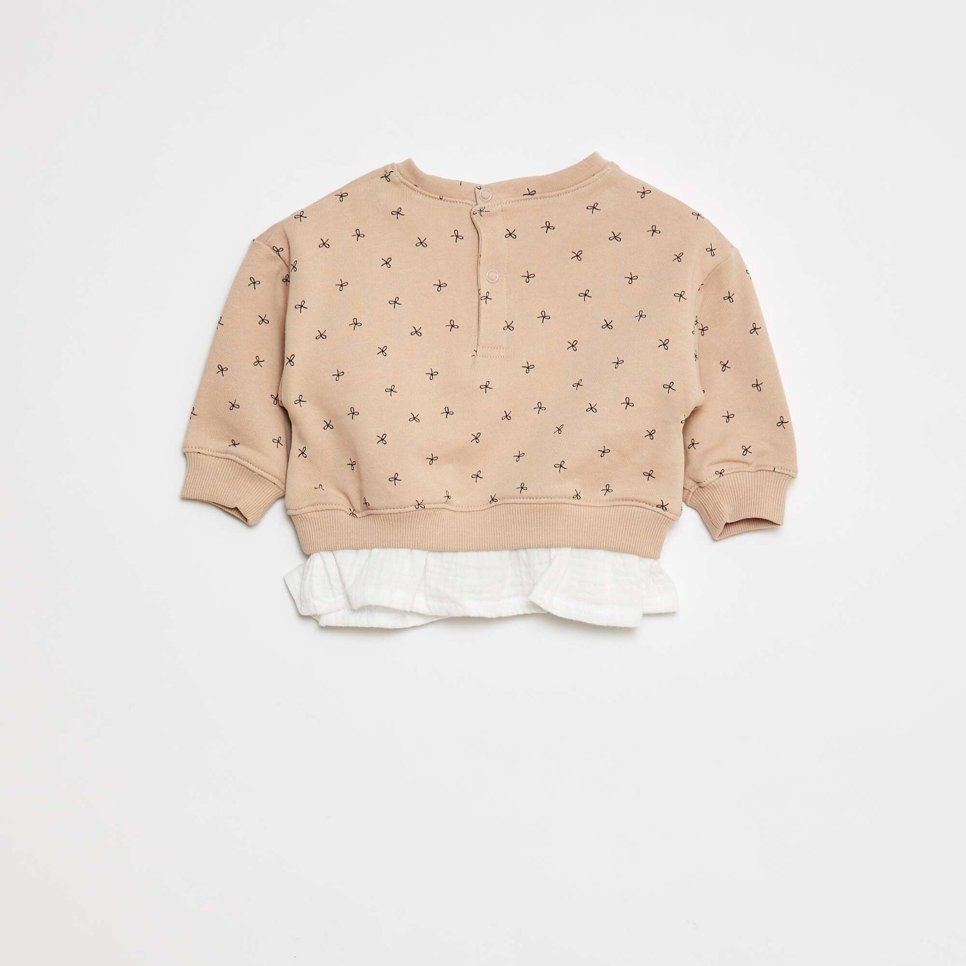 Sweat avec effet 2 en 1 à la base ROSE