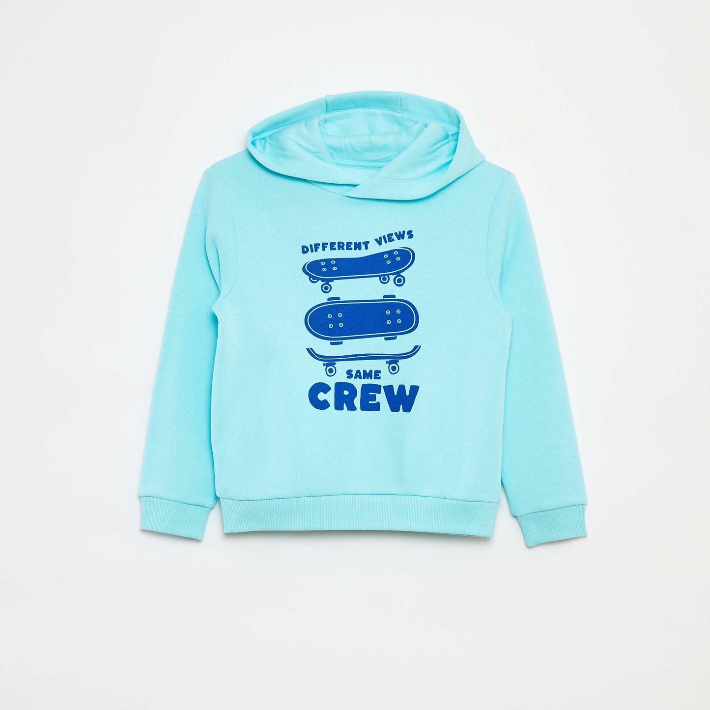 Sweat à capuche en molleton BLEU
