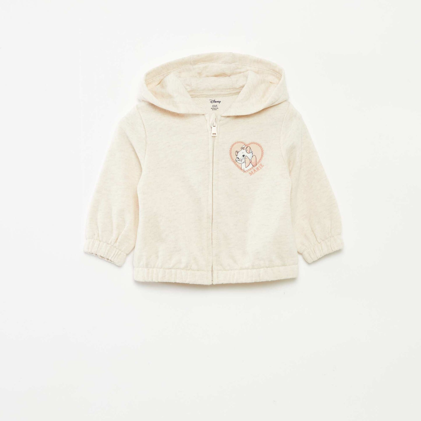 Sweat à capuche zippé 'Marie' BEIGE
